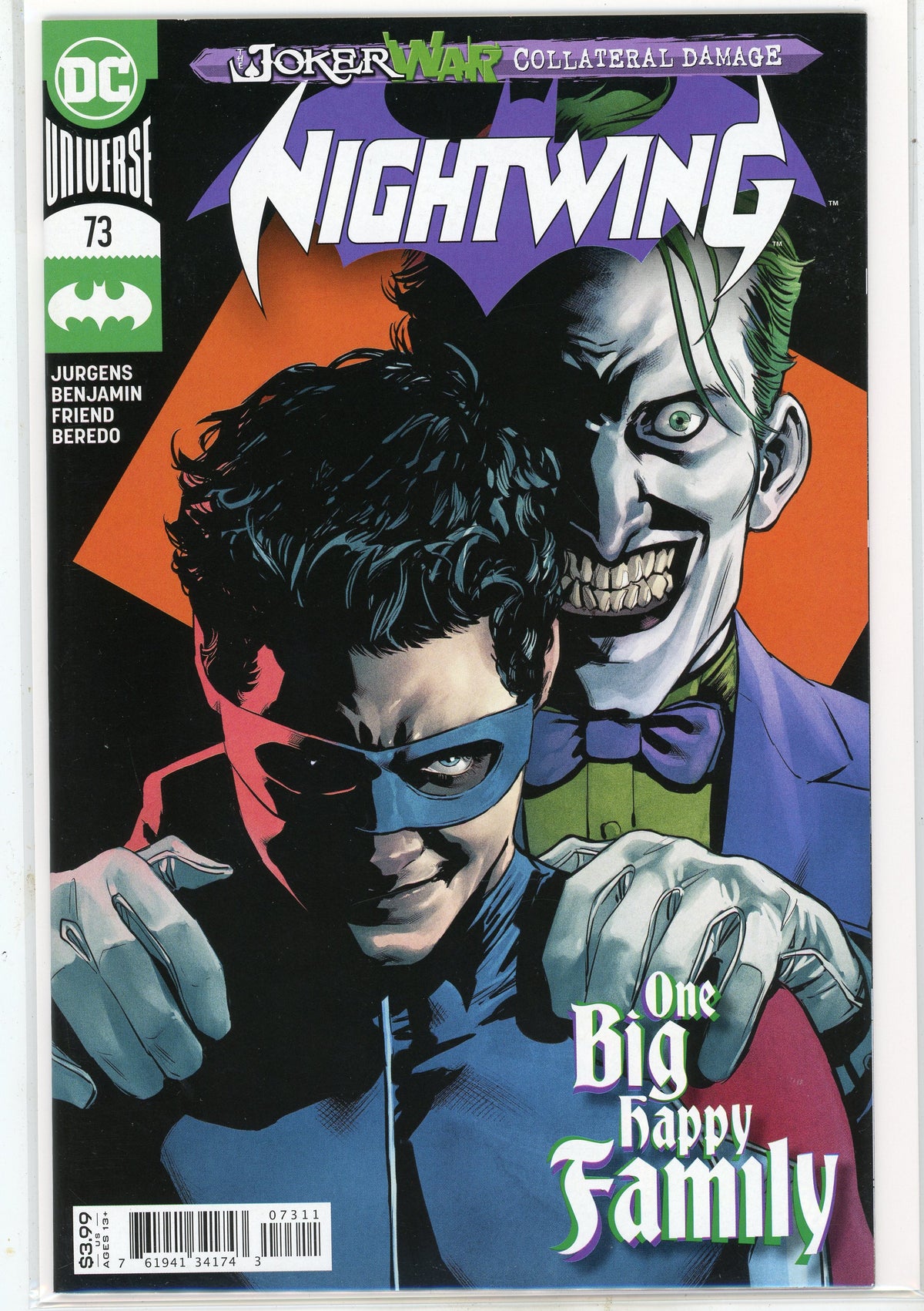 NIGHTWING #73 NM CLASSIC JOKER COVER BRILLIANT SHEEN JURGENS WORK