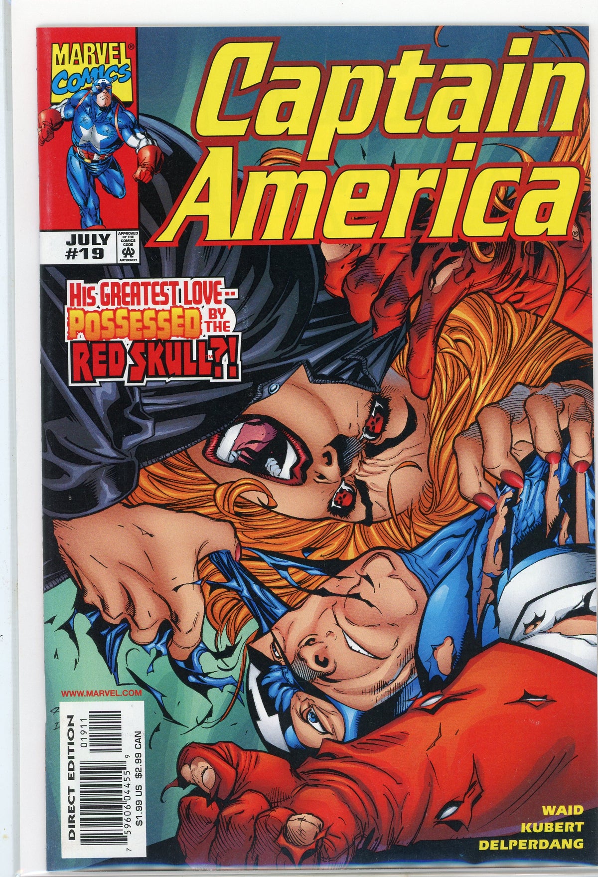 CAPTAIN AMERICA #19 NM WAID KUBERT WORK GLOSSY COVER AND COLORS