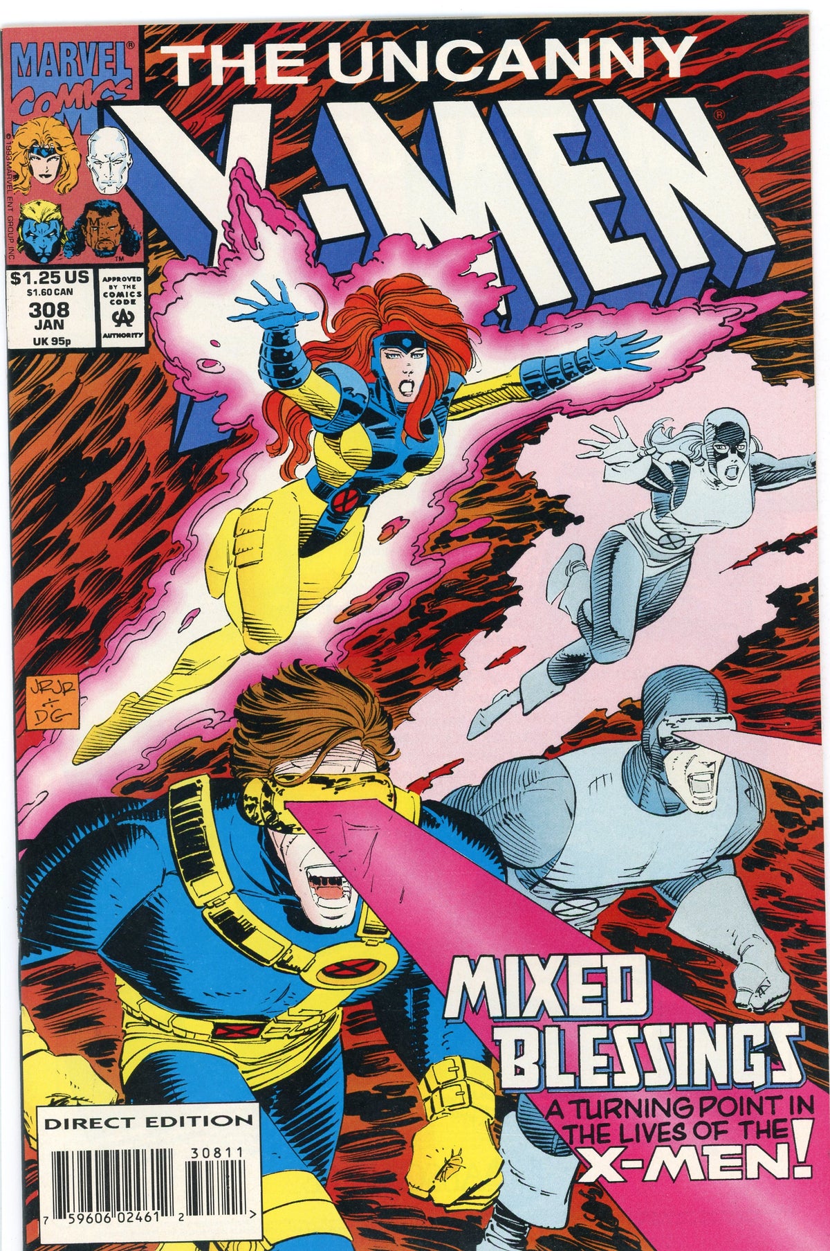 THE UNCANNY X-MEN #308 NM ALL OUT BATTLE COVER SCINTILLATING GLOSS
