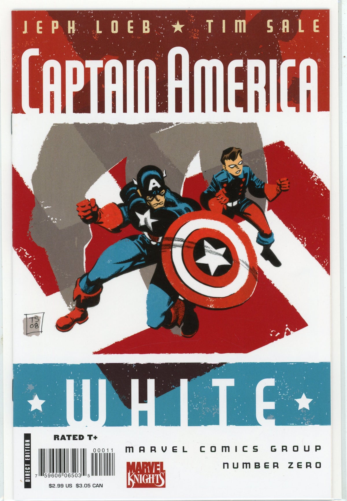 CAPTAIN AMERICA WHITE #0 NM SALE LOEB WORK EXQUISITE COVER GLOSSY COLORS