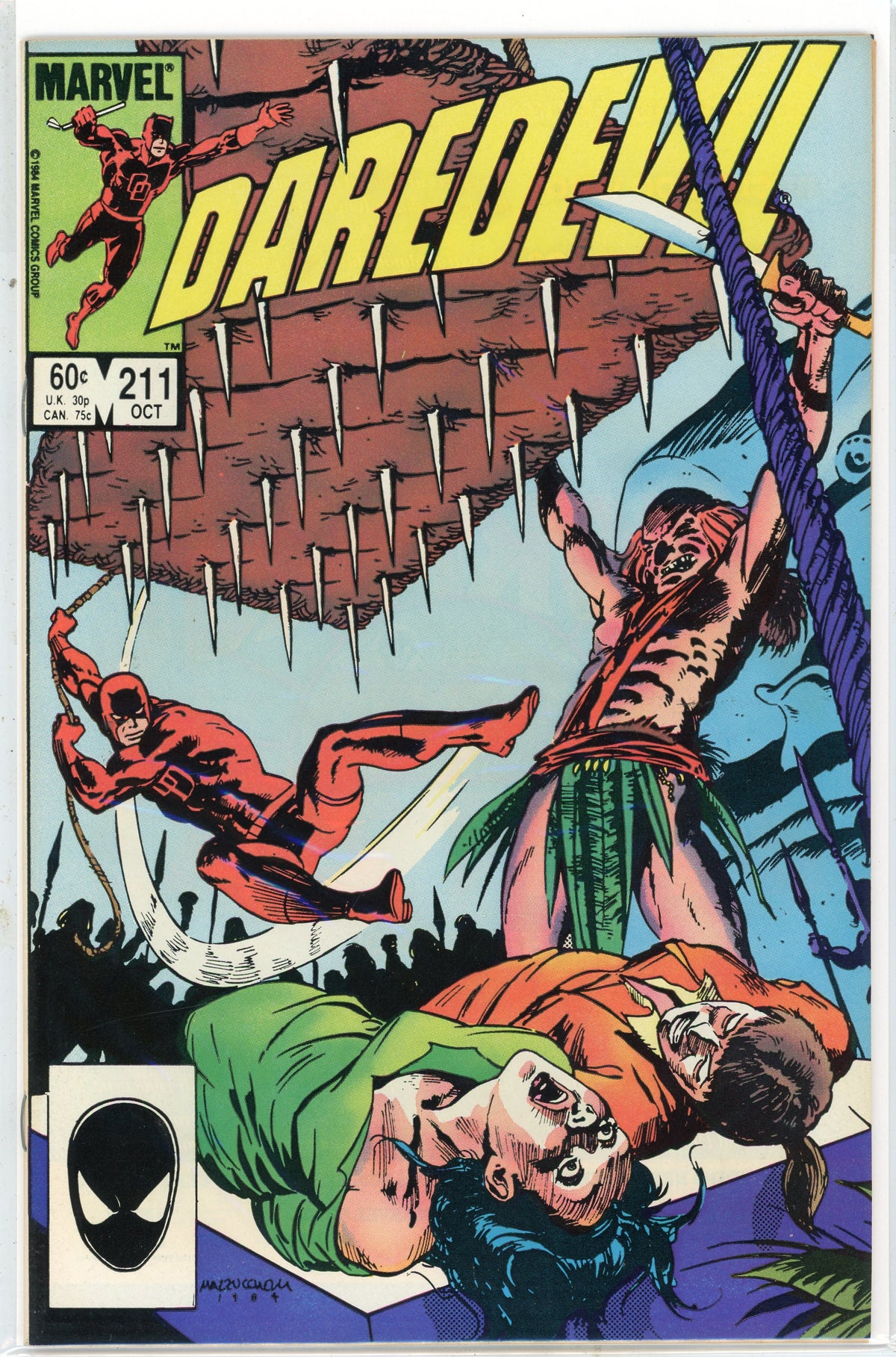 DAREDEVIL #211 NM SUSPENSEFUL COVER NICE COLOR PALETTE