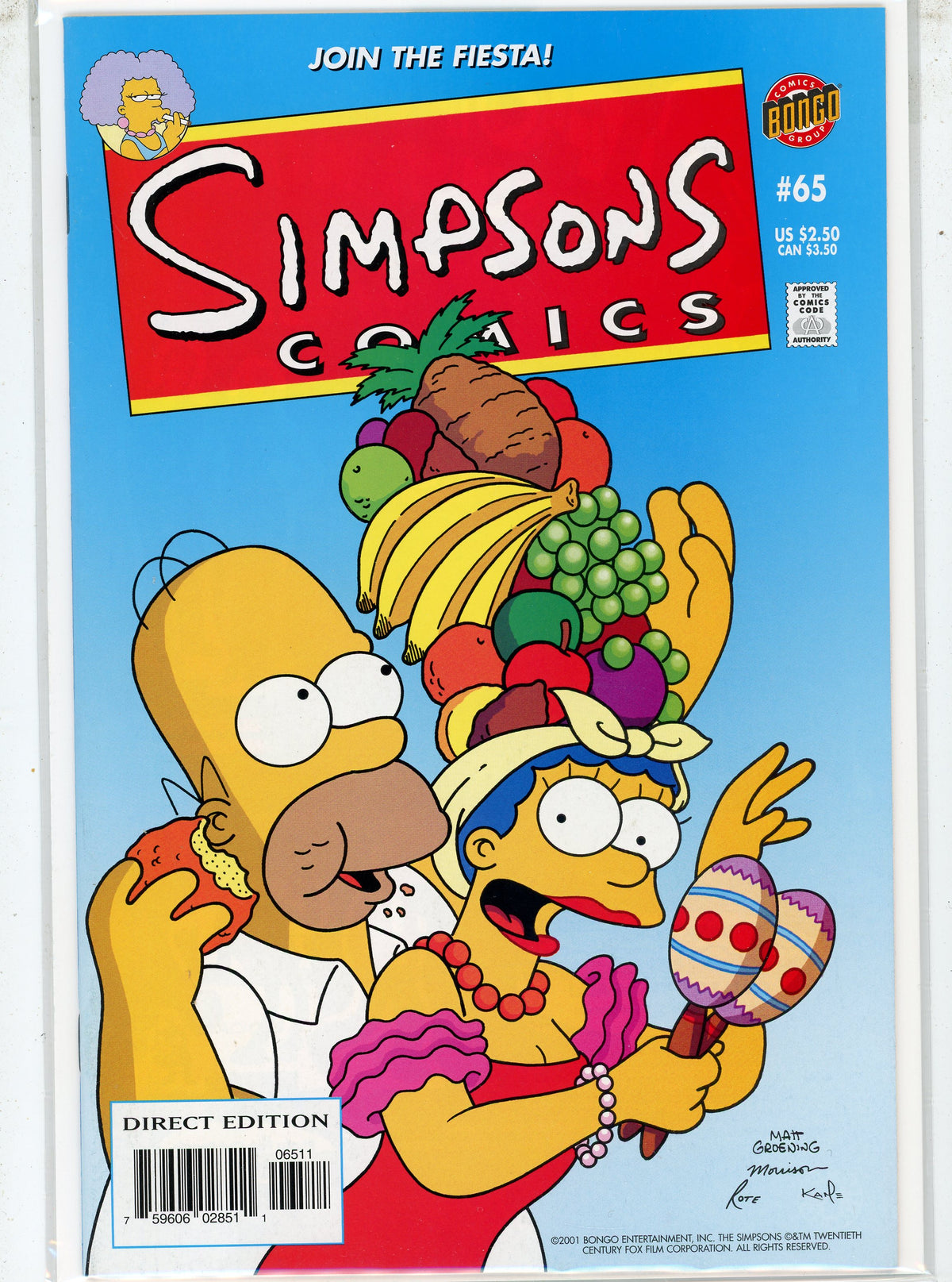 Simpsons Comics #65, 2001, Bongo Comics,