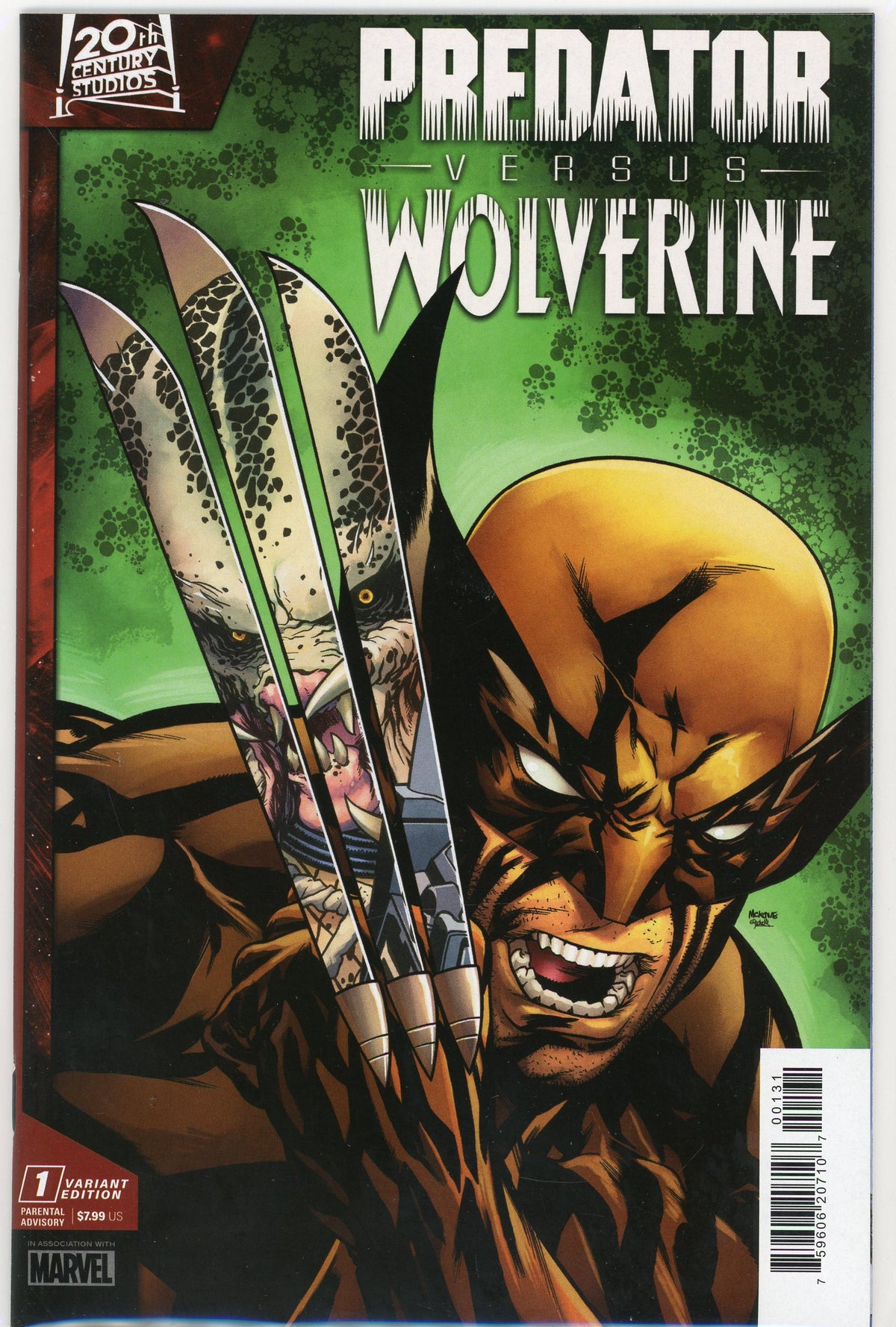 PREDATOR VS. WOLVERINE #1 VARIANT ED. CLASSIC HULK #340 HOMAGE COVER NM