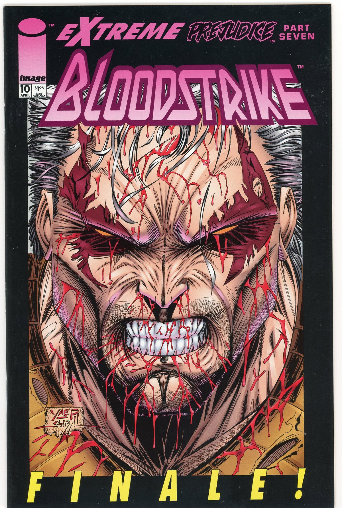 BLOODSTRIKE #10 FINALE NM TERRIFYING COVER BRILLIANT GLOSS
