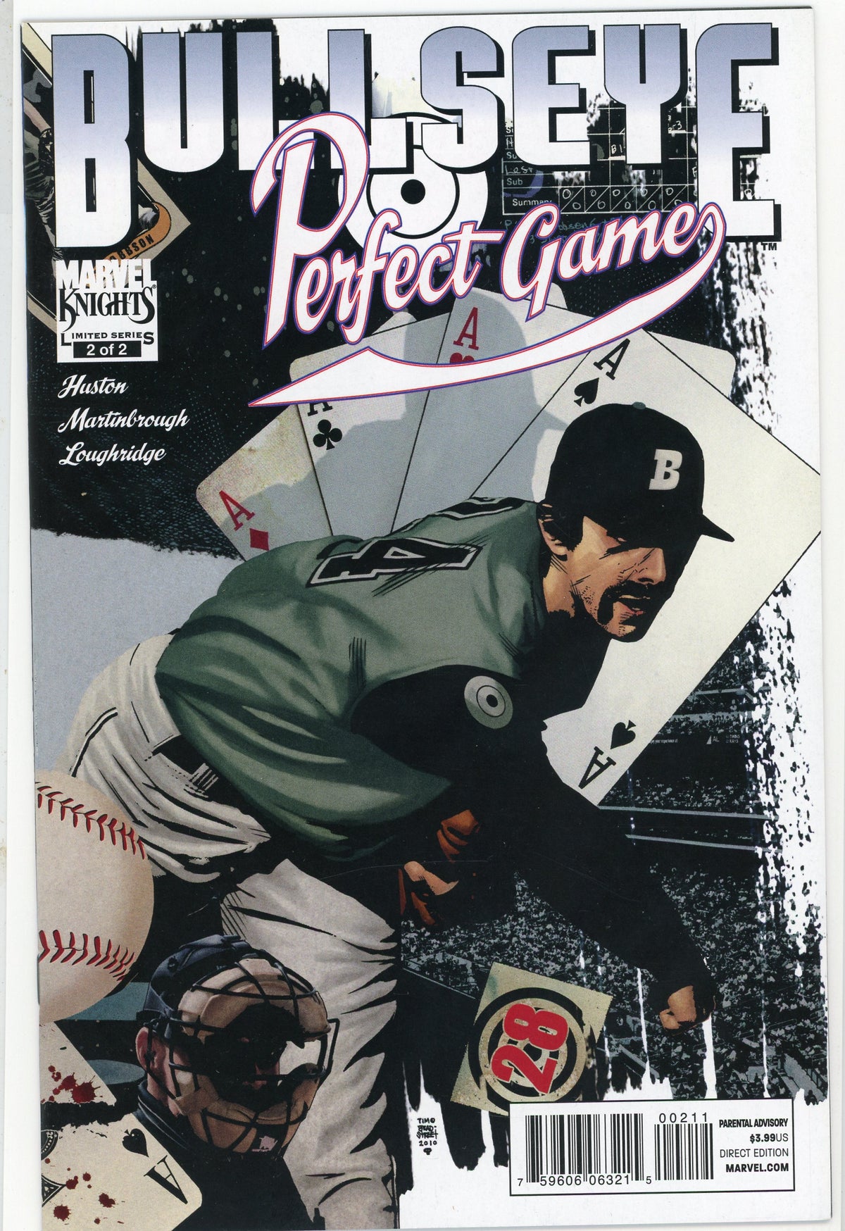BULLSEYE #2 OF 2 PERFECT GAME NM VIBRANT COLORS FANTASTIC COVER
