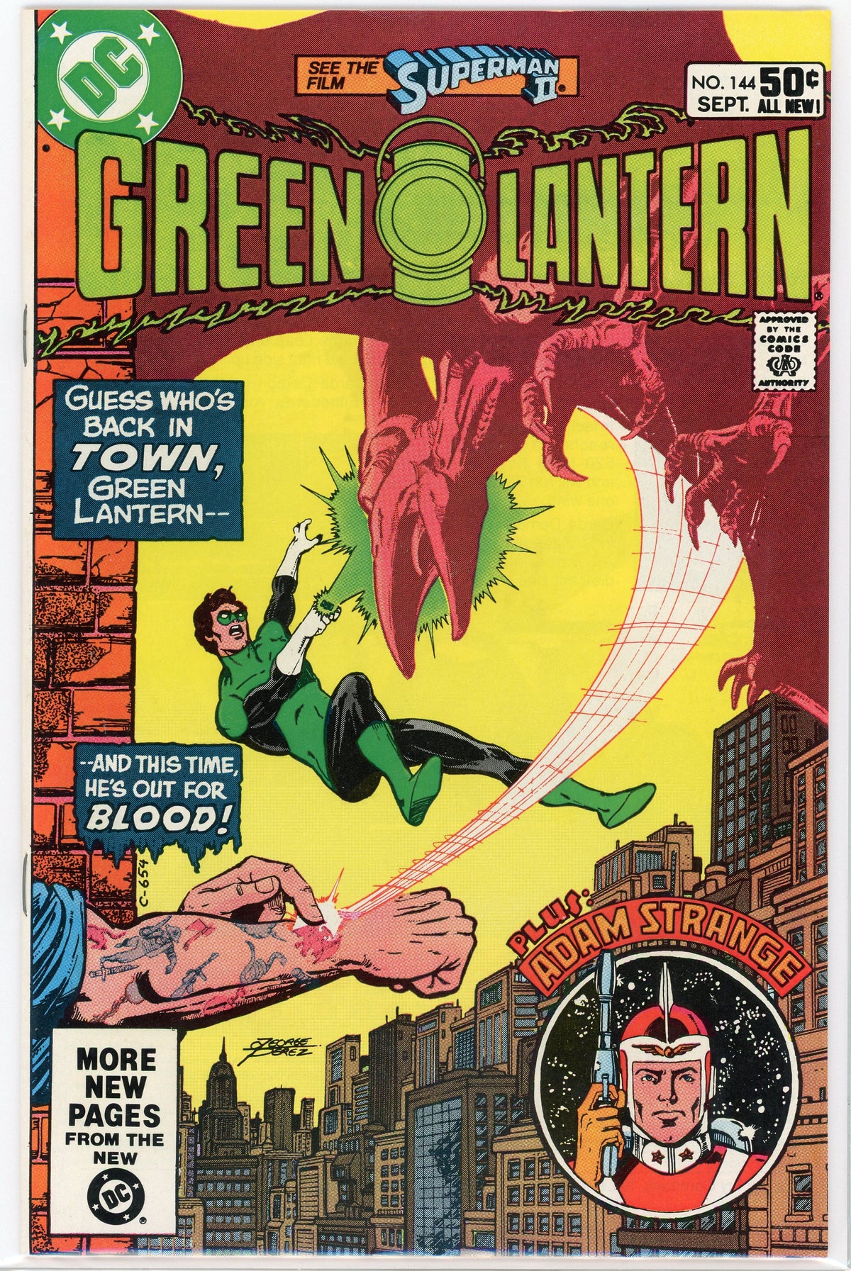 GREEN LANTERN #144 NM GREAT PEREZ COVER KILLER GLOSS ADAM STRANGE APP.