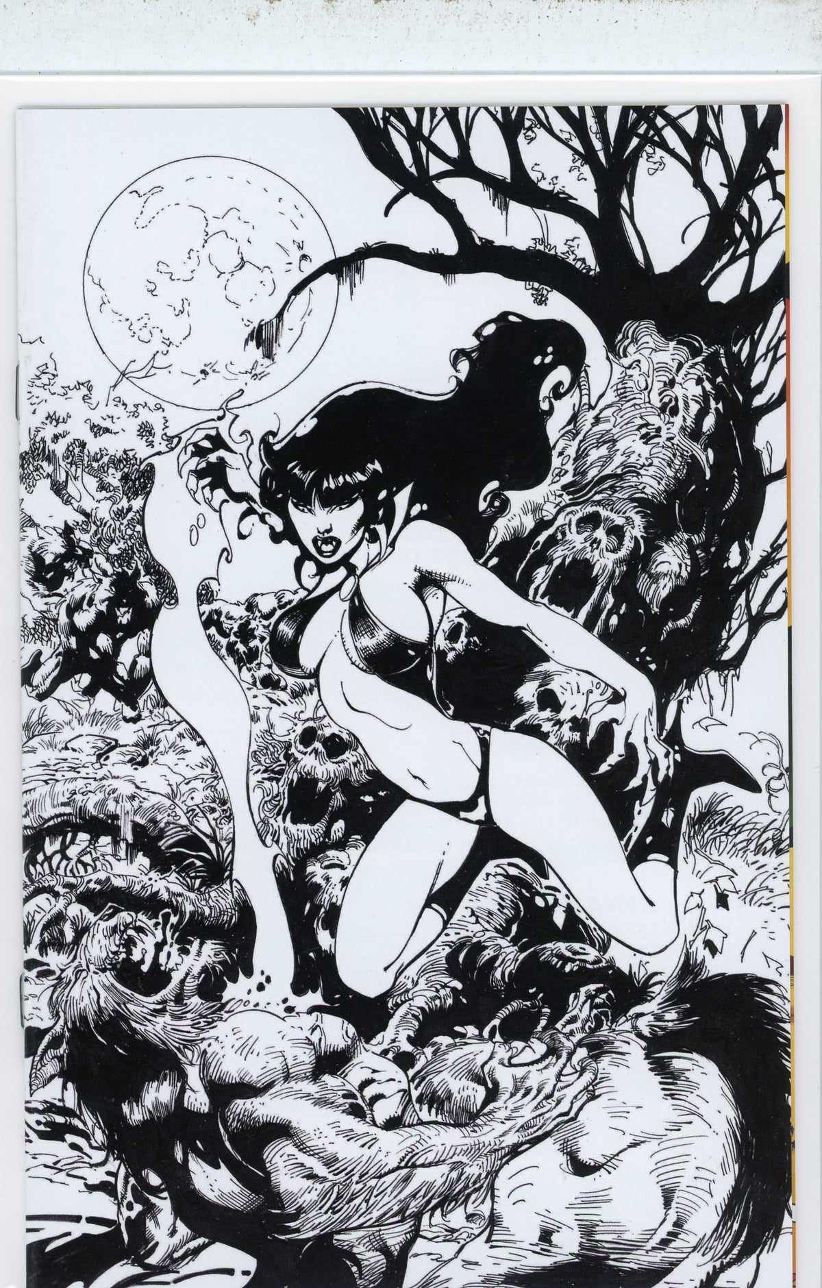 VAMPIRELLA #19 1 IN 11 VARIANT BLACK AND WHITE COVER
