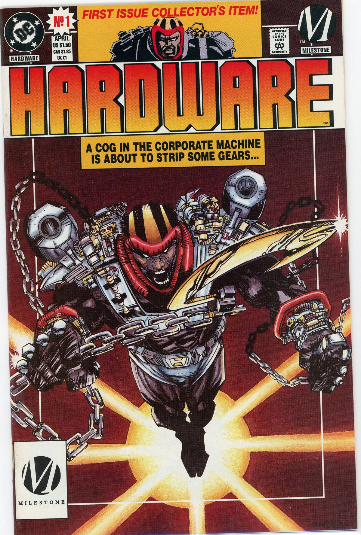 HARDWARE #1 NM COLLECTORS ISSUE DYNAMITE COVER KILLER GLOSS