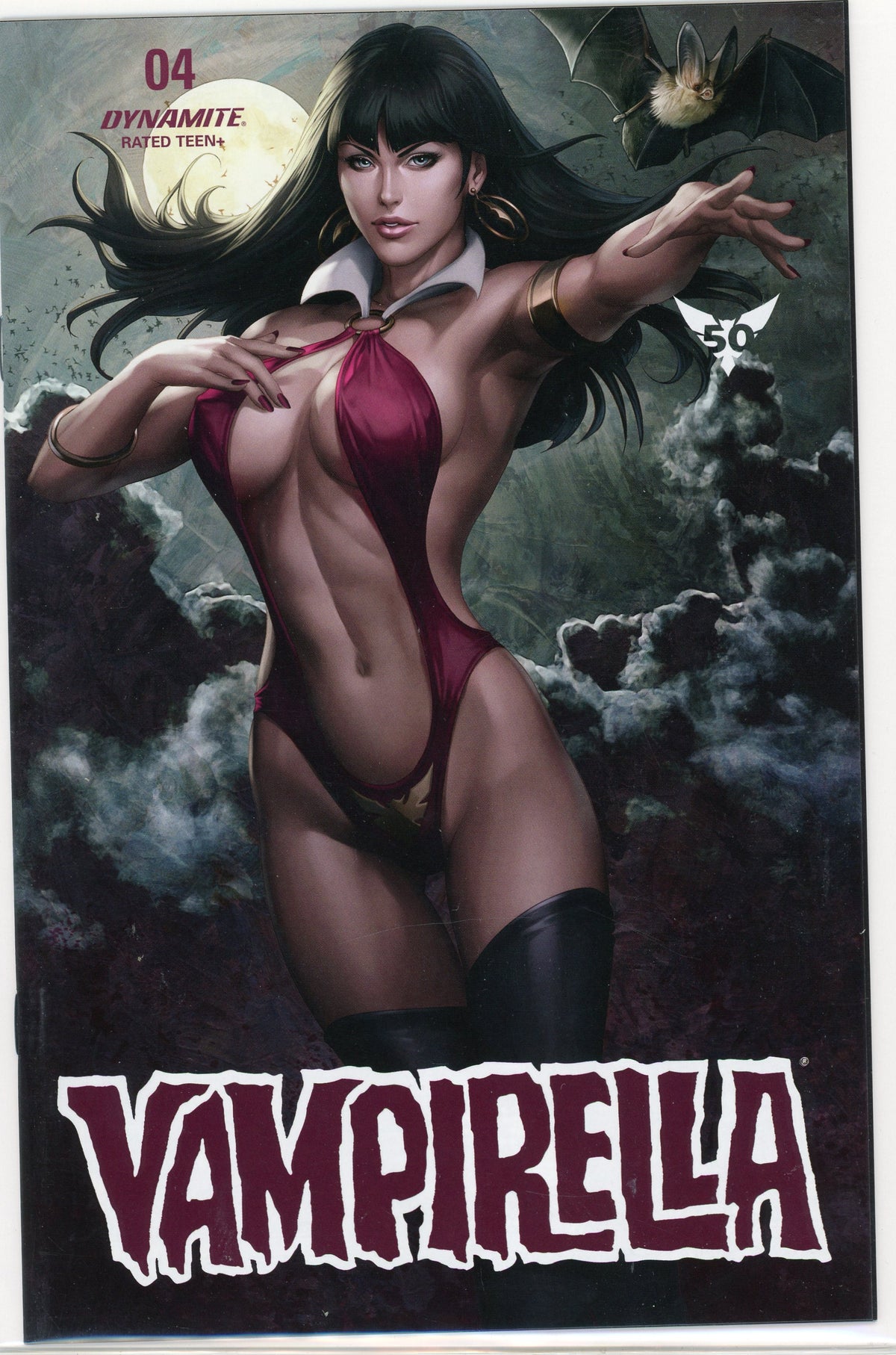 VAMPIRELLA #4 NM 9.6 MAGNIFRICENT MOONLIGHT COVER DYNAMITE PUB.