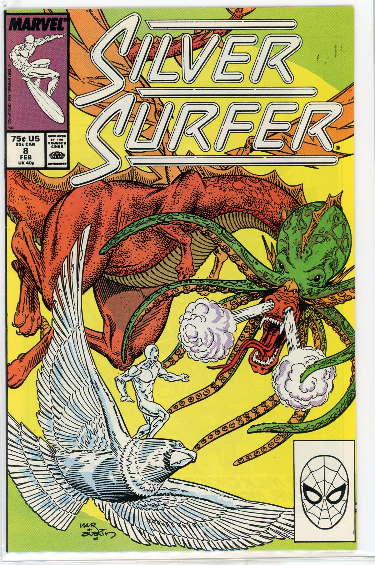 SILVER SURFER #8 NM MIND BLOWING COVER NICE GLOSS