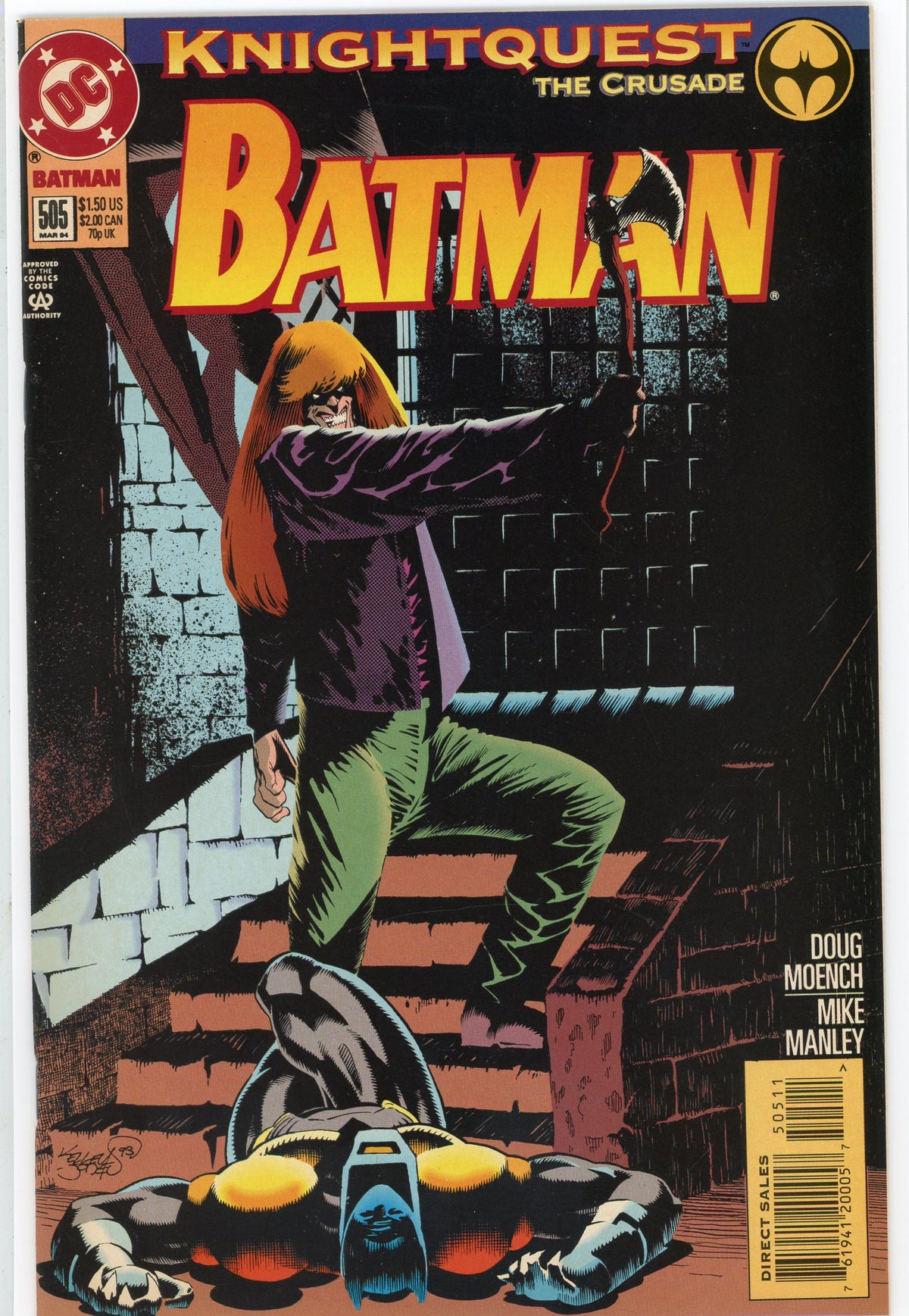 BATMAN #505 KNIGHTQUEST THE CRUSADE NM STUNNING COVER TERRIFIC SHEEN