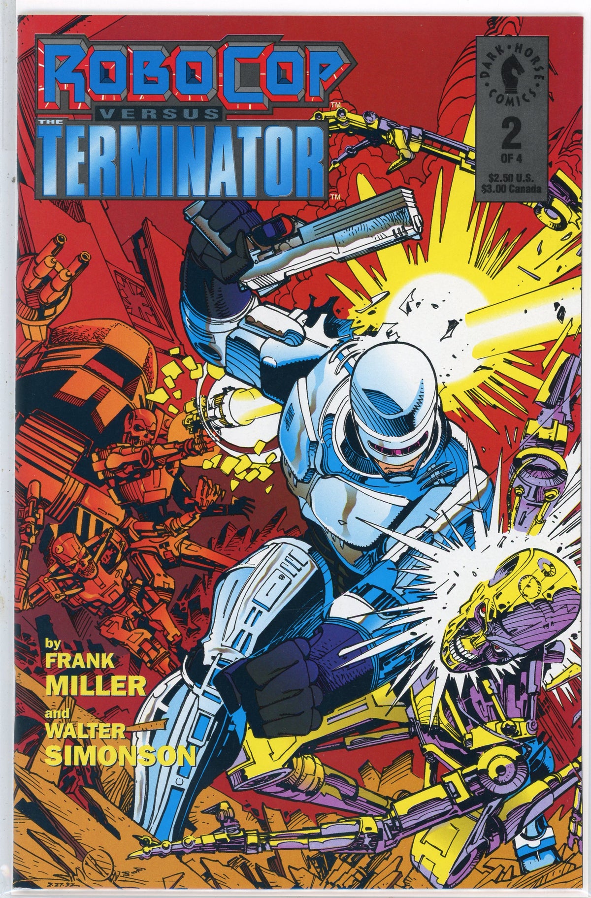 ROBOCOP VS. TERMINATOR #2 OF 4 NM MILLER WORK EXPLOSIVE ACTION COVER