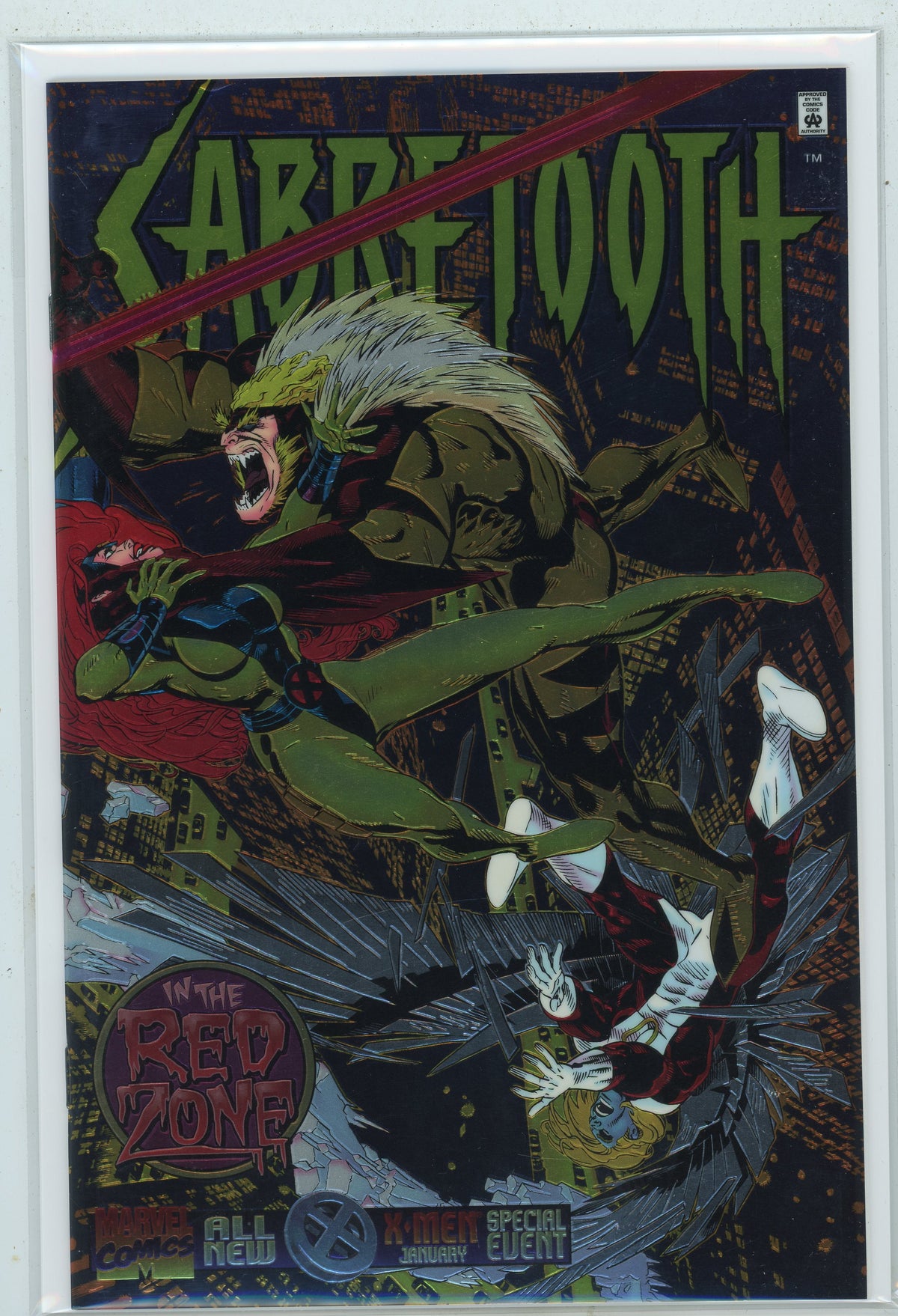 SABRETOOTH THE RED ZONE SPECIAL EDITION NM KILLER GLOSS GREAT FOIL COVER