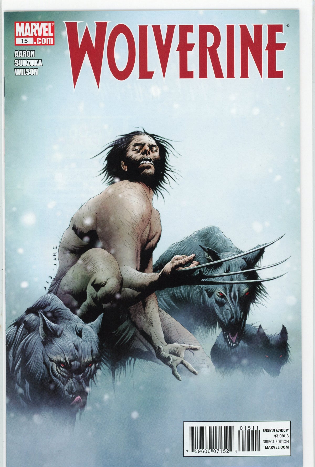 WOLVERINE #15 NM BLOOD CURDLING COVER NICE GLOSS AARON WORK