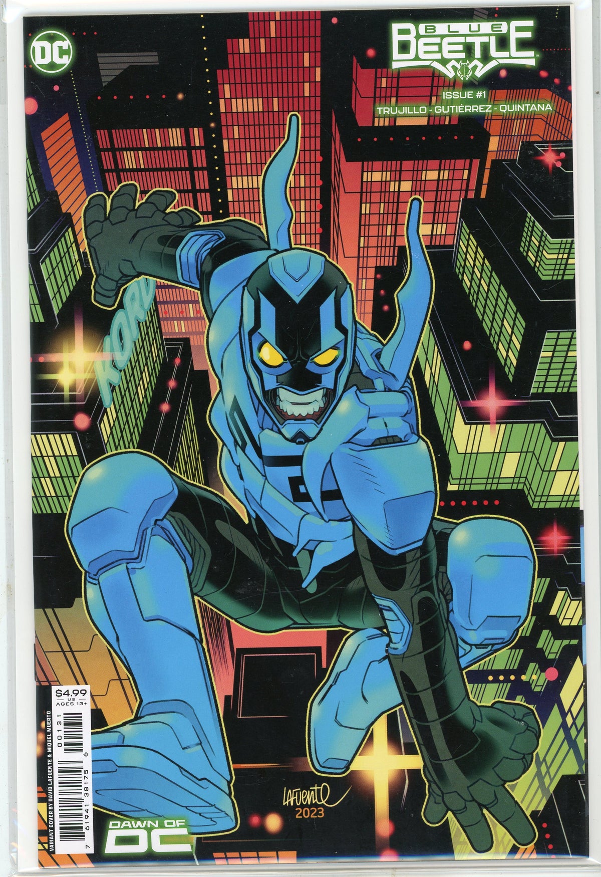 BLUE BEETLE #1 NM VARIANT ED. GREAT CITYSCAPE COVER NICE GLOSS
