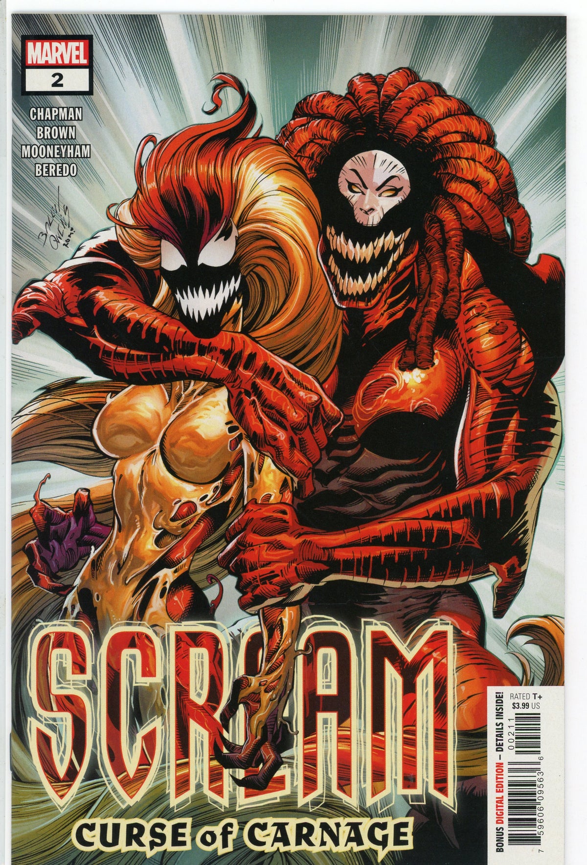 SCREAM CURSE OF CARNAGE #2 NM CHAPMAN WORK STUNNING COVER
