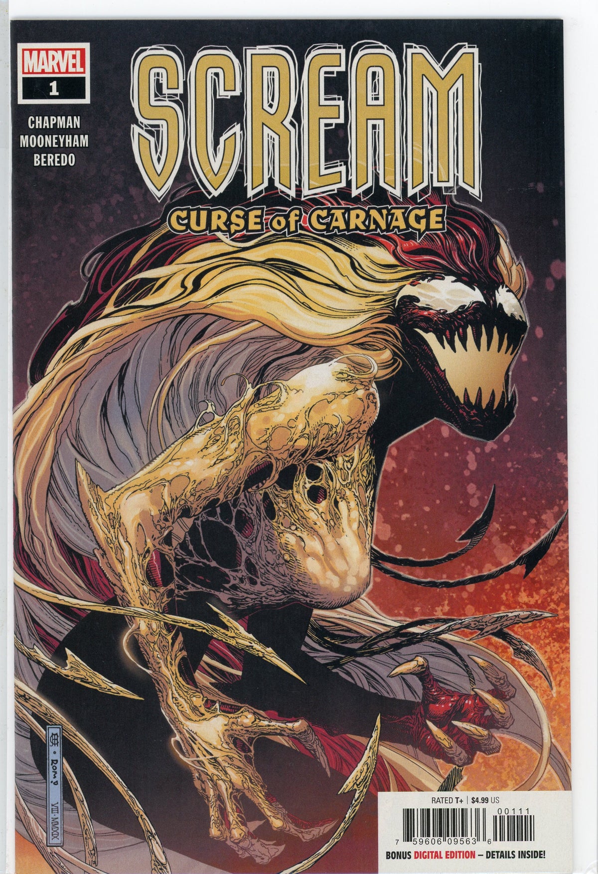 SCREAM CURSE OF CARNAGE #1 NM CHAPMAN WORK TERRIFYING GLOSSY COVER