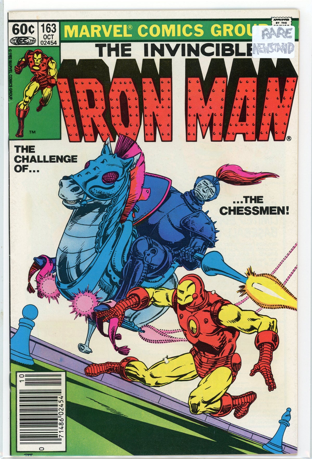 THE INVINCIBLE IRON MAN #163 NM CLASSIC BATTLE COVER RARE NEWSTAND
