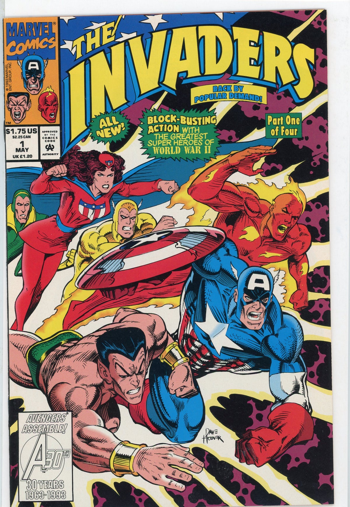 THE INVADERS PART ONE OF FOUR NM 1993 HOOVER COVER BRILLIANT COLORS