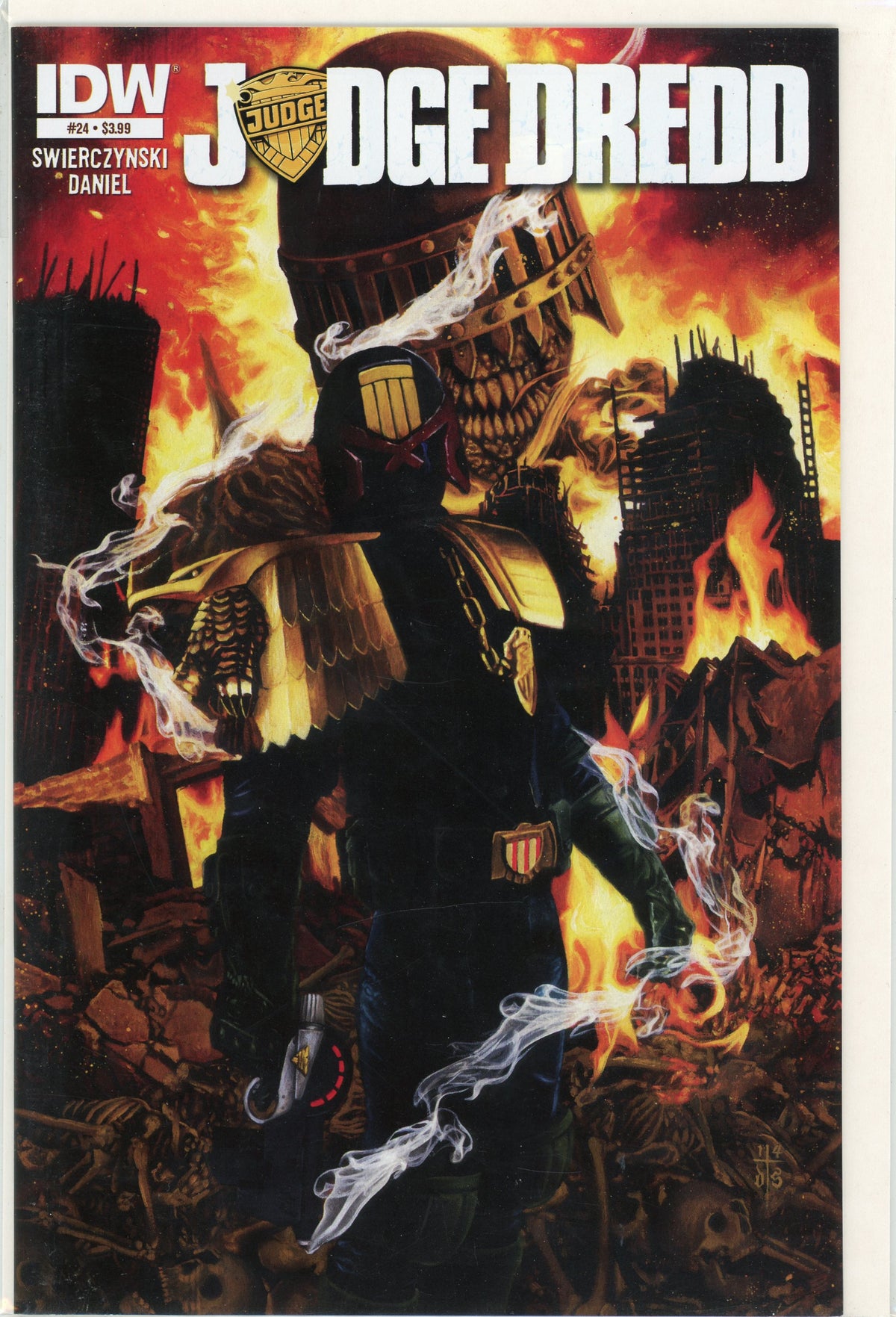 JUDGE DREDD #24 NM IDW PUB. EXTRAORDINARY COVER VIBRANT