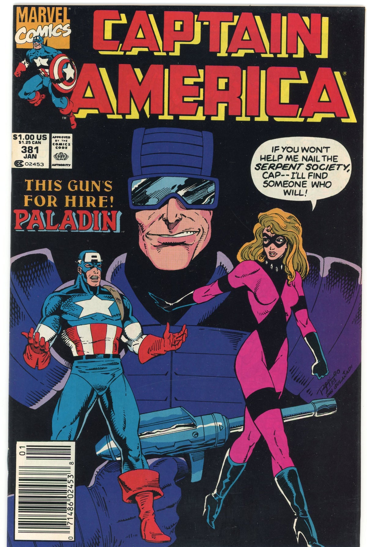 CAPTAIN AMERICA #381 NM NEWSTAND ED. HEARTBREAKING COVER GREAT GLOSS