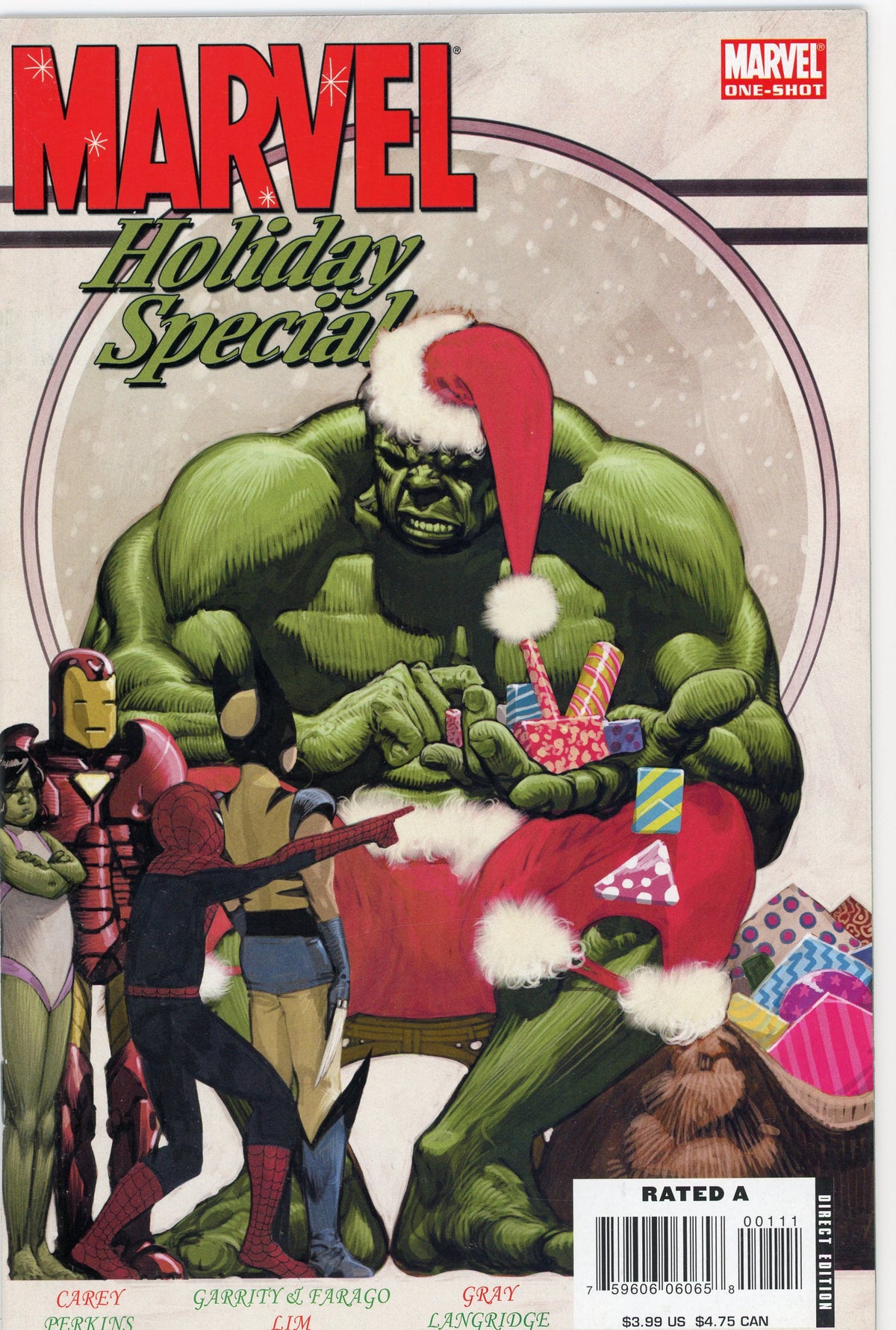 MARVEL HOLIDAY SPECIAL ONE SHOT NM LIM WORK GREAT CHRISTMAS COVER