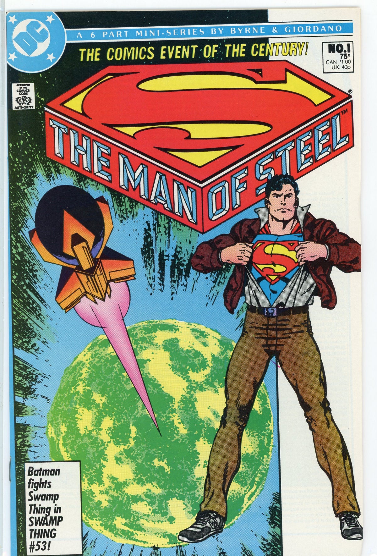 THE MAN OF STEEL #1 OF 6 PART MINISERIES NM CLASSIC JOHN BYRNE COVER