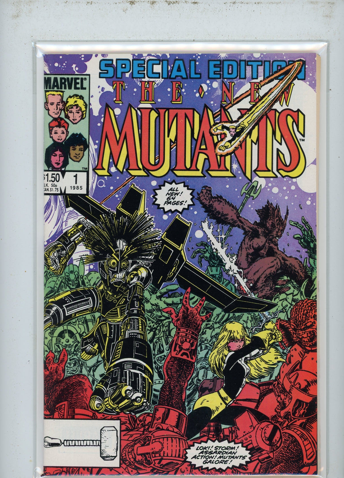 NEW MUTANTS SPECIAL EDITION #1 NM ACTION PACKED COVER VIVID GLOSS
