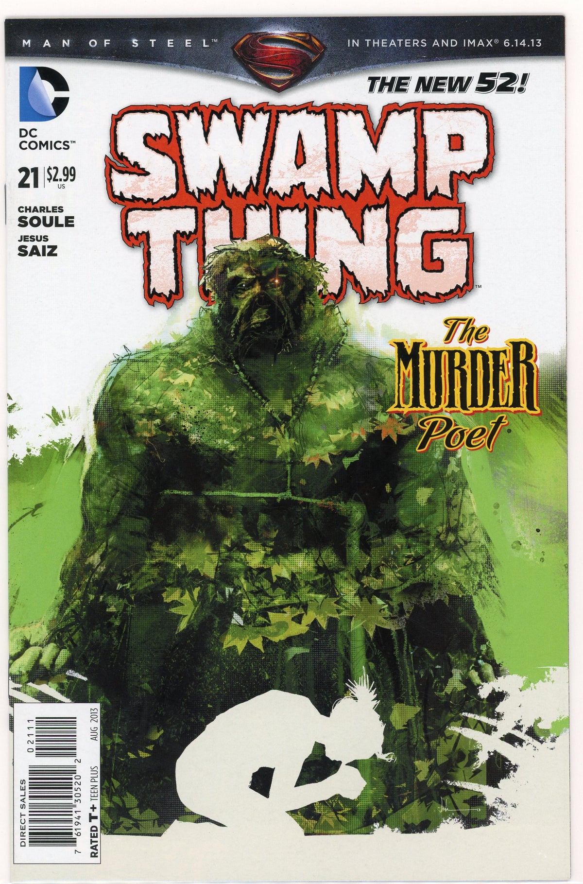 SWAMP THING #21 THE NEW 52 AWESOME COVER GLISTENING FINISH