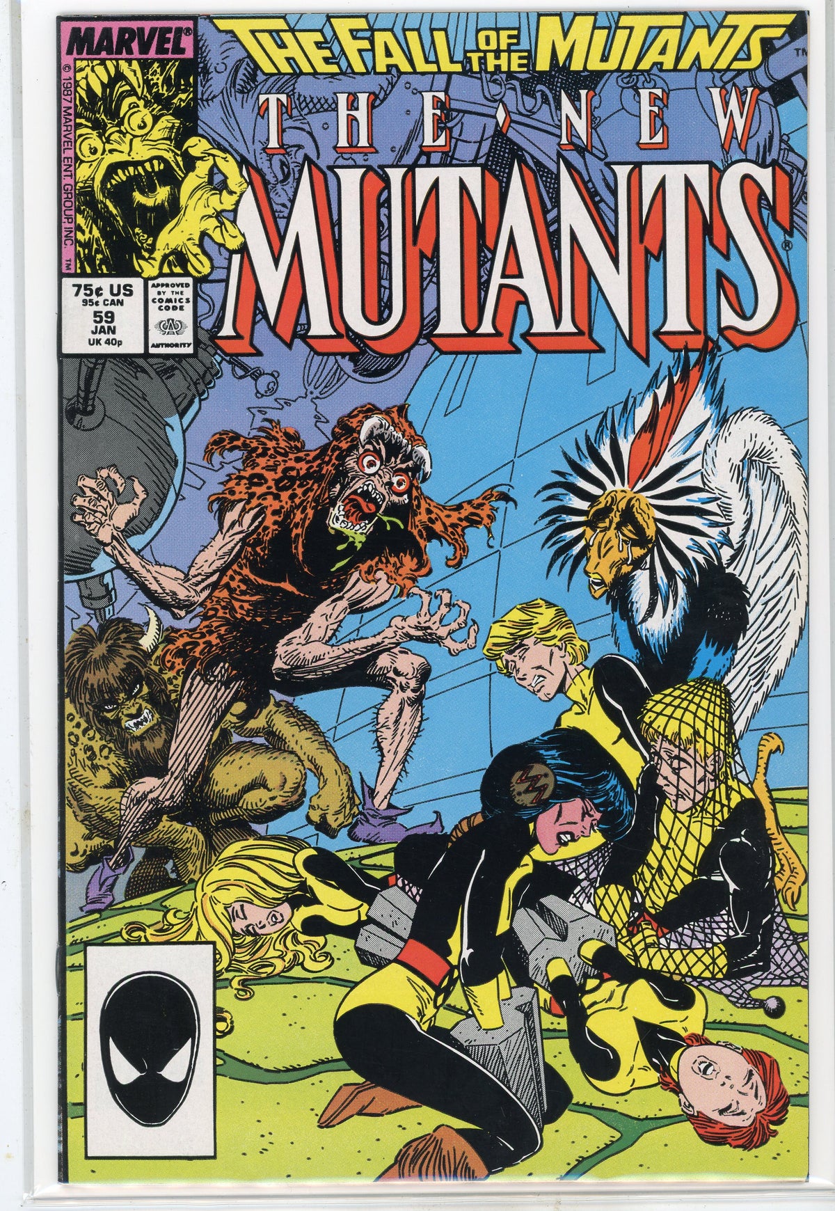 THE NEW MUTANTS #59 NM ACTION PACKED COVER KILLER GLOSS