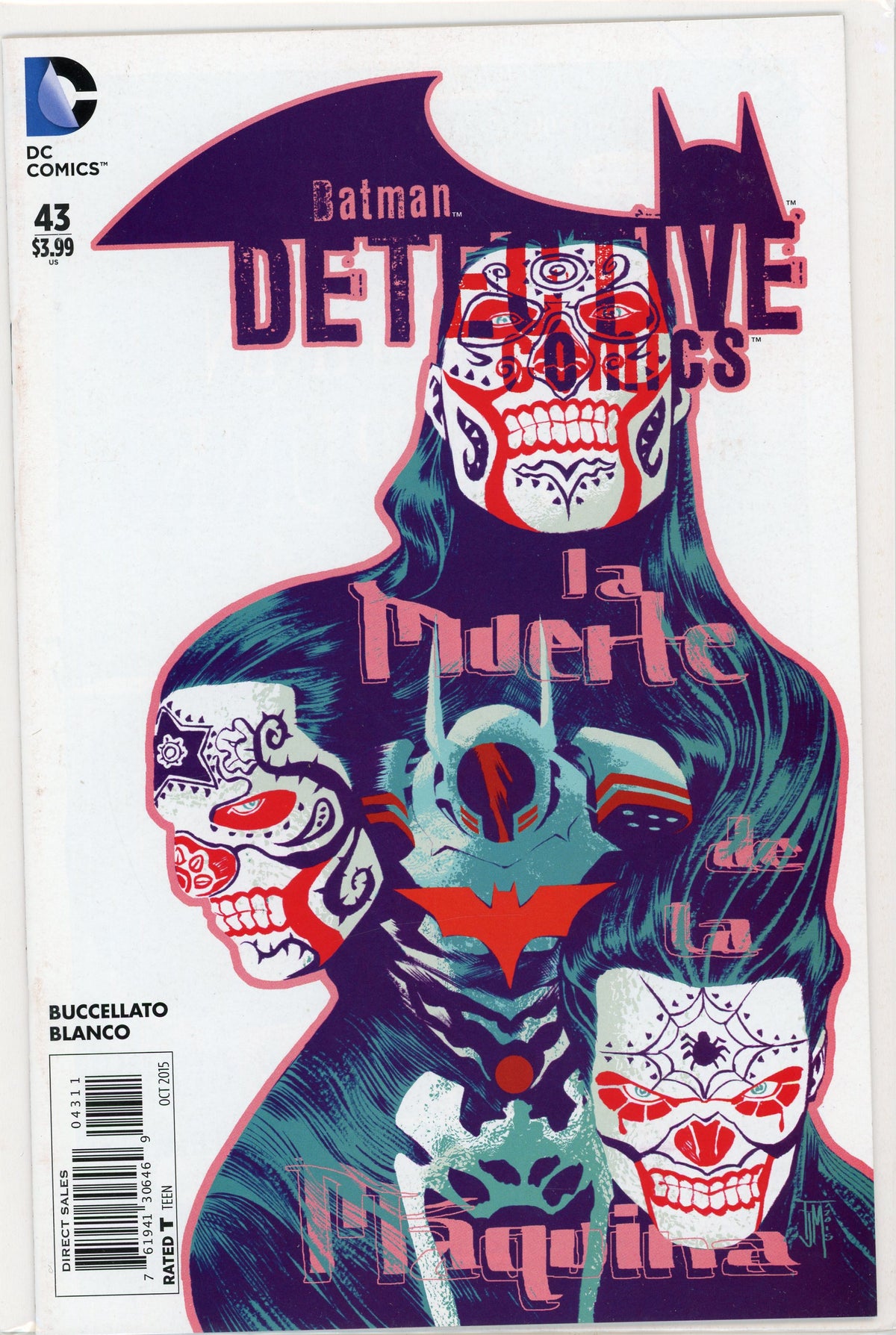 BATMAN DETECTIVE COMICS #43 NM LA MUERTE DE LA PAQUINA STUNNING COVER