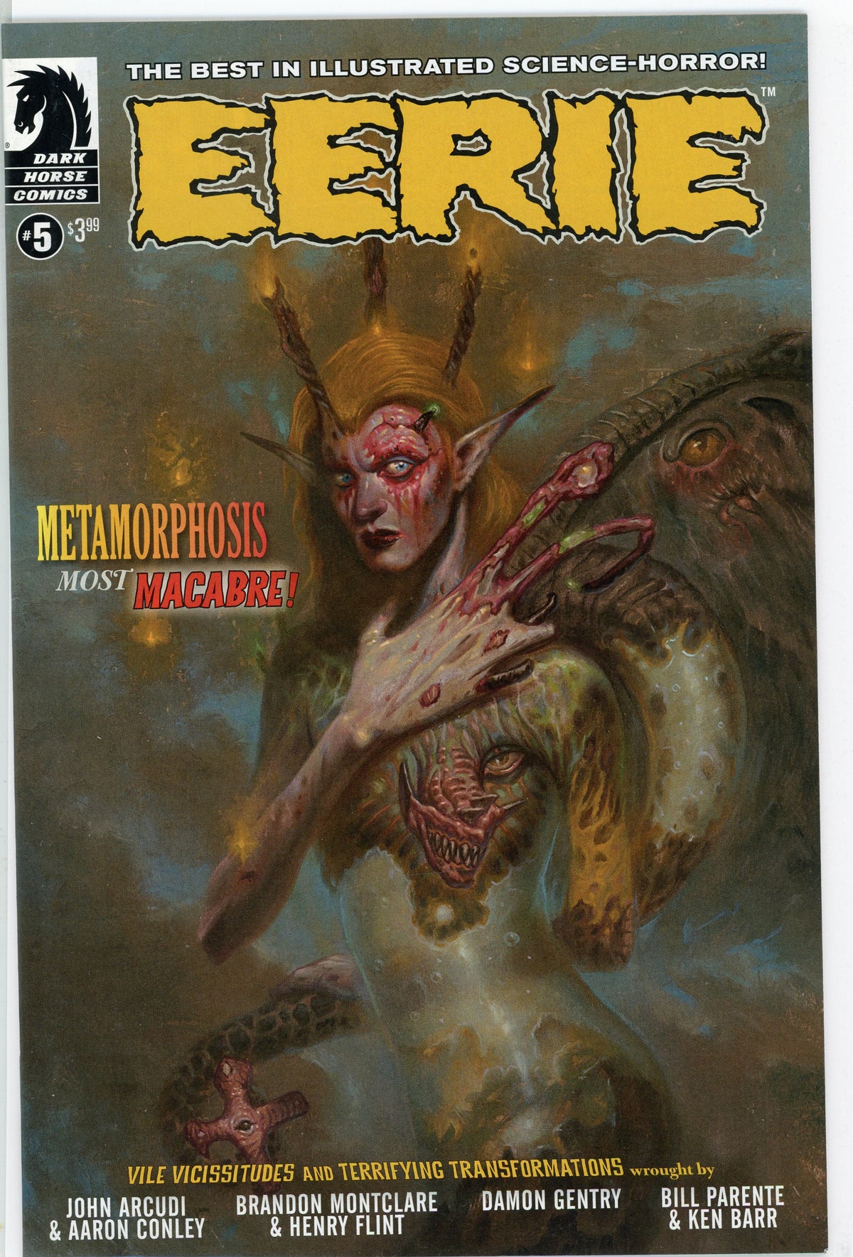 EERIE COMIC #5 NM DARK HORSE GREAT SCIENCE HORROR STUNNING COVER