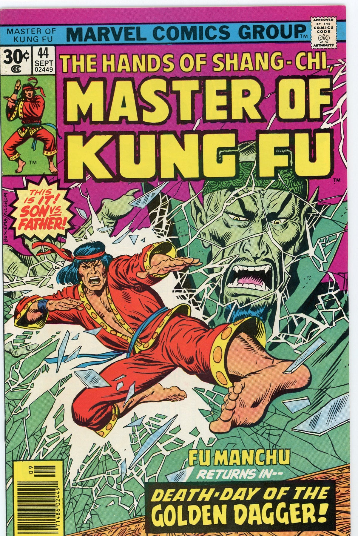 MASTER OF KUNG FU #44 NM ACTION PACKED COVER LUSTROUS COLORS