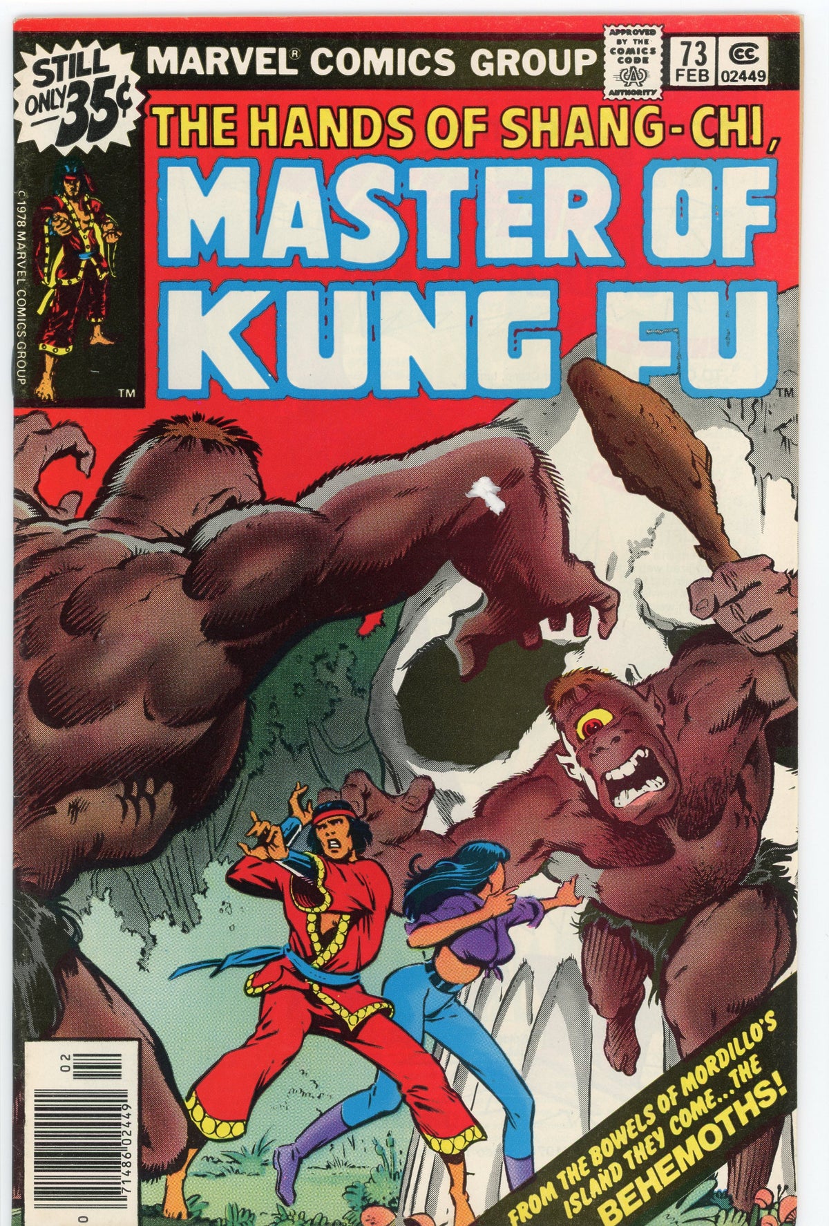 MASTER OF KUNG FU #73 NM GREAT CYCLOPS BATTLE COVER LUSTROUS SHEEN