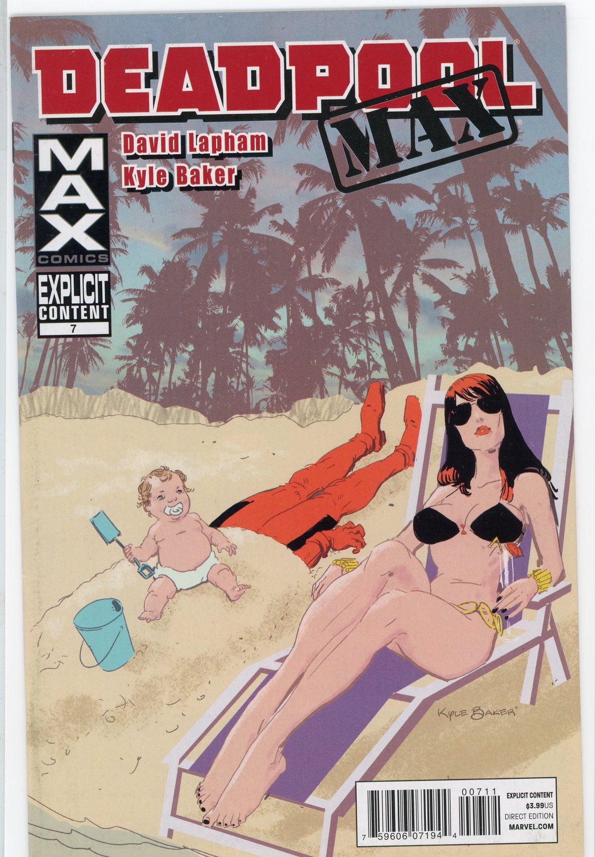 DEADPOOL MAX #7 NM DISTURBING COVER AWESOME GLOSSY SHEEN