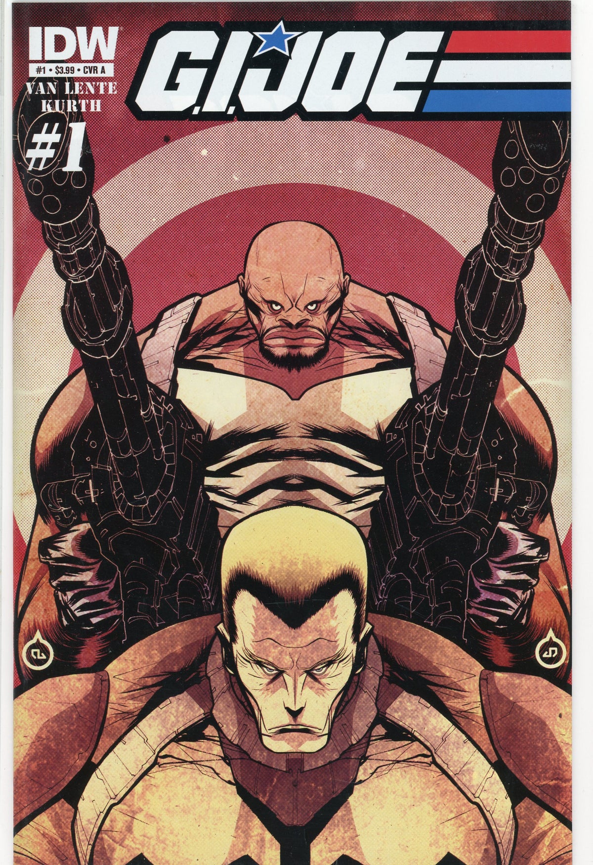 GI JOE #1 COVER A NM LENTE WORK MENACING COVER GREAT COLOR PALETTE IDW