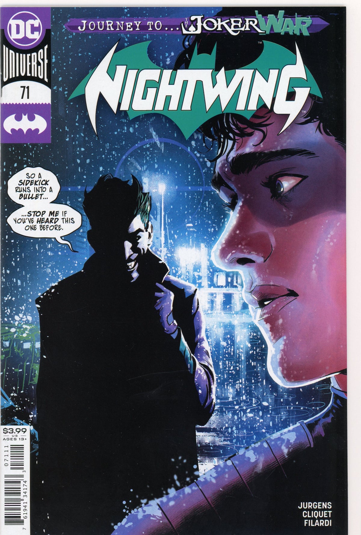 NIGHTWING #71 NM CLASSIC JOKER COVER BRILLIANT SHEEN