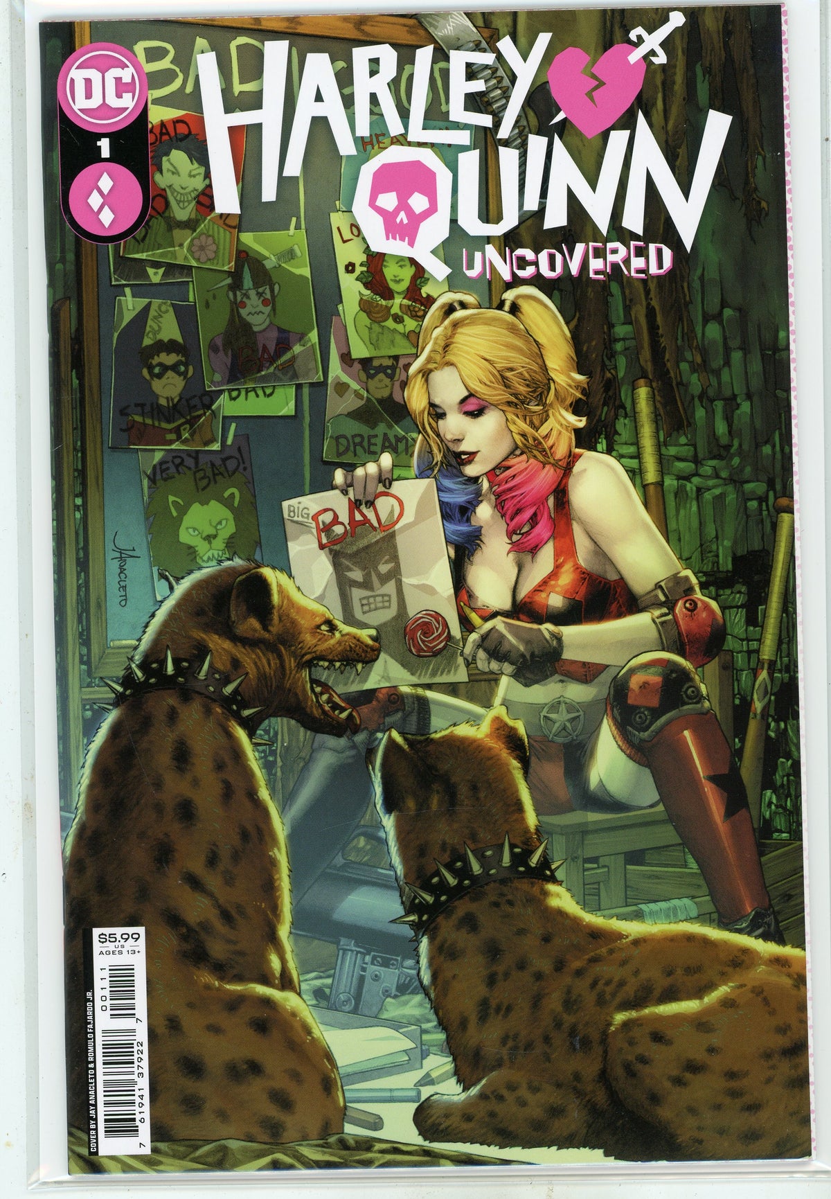 HARLEY QUINN UNCOVERED #1 NM GORGEOUS COVER LUSTROUS COLORS
