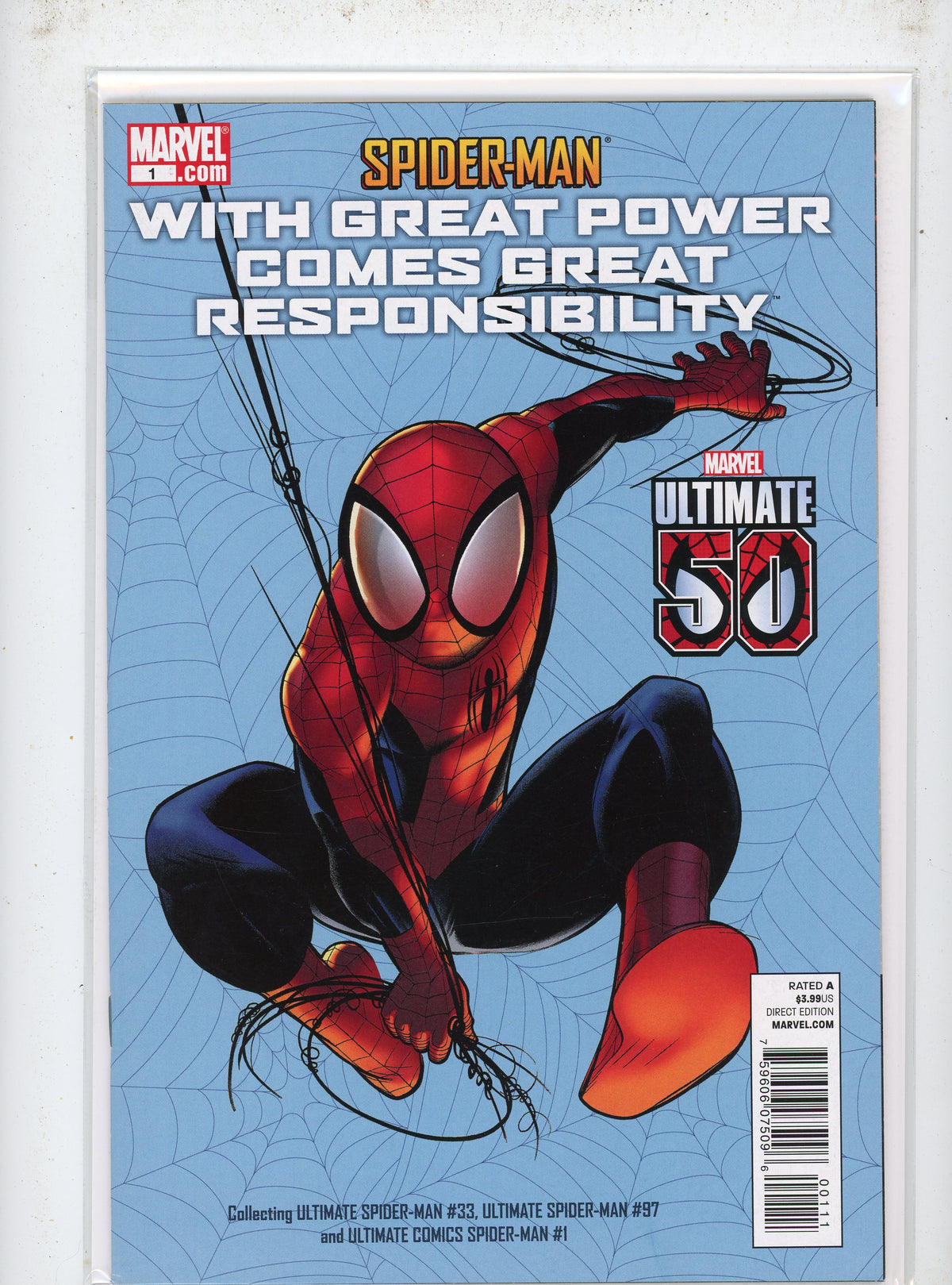 SPIDERMAN #1 WITH GREAT POWERS COMES GREAT RESPONSIBILITY NM AWESOME COVE