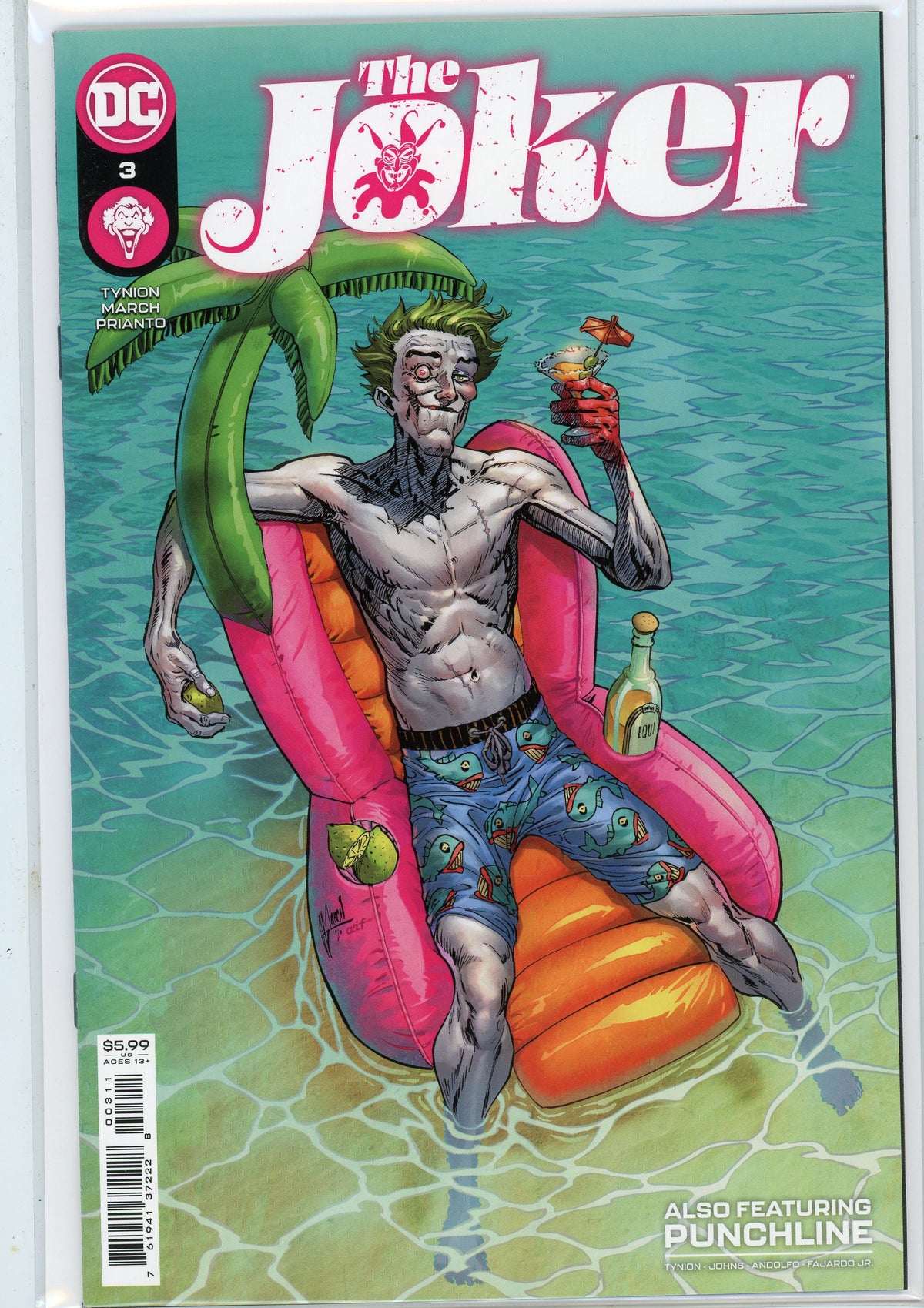 THE JOKER #3 NM TYNION WORK PUNCHLINE APP. RELAXING COVER NICE GLOSS