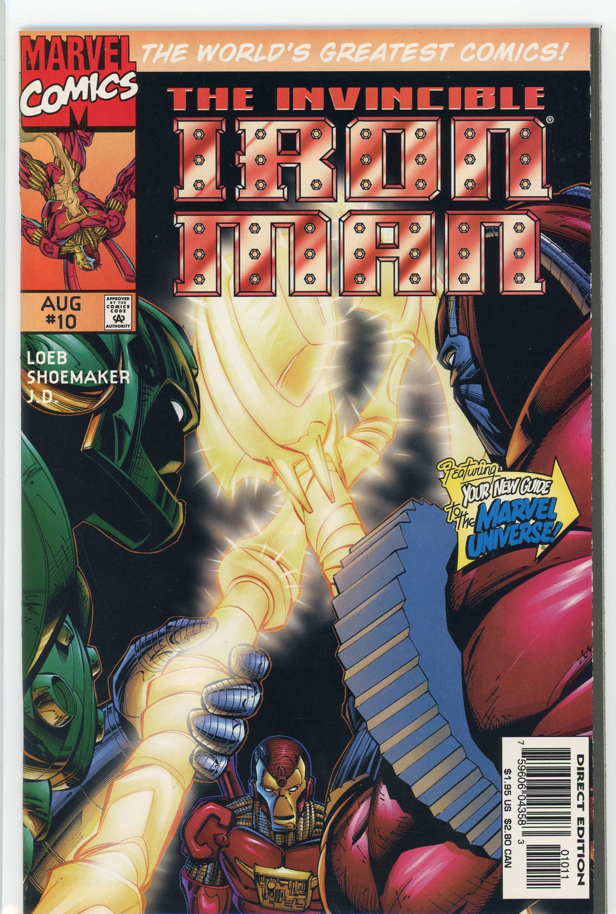 INVINCIBLE IRON MAN #10 NM STUNNING GLOSSY SHEEN ACTION PACKED COVER