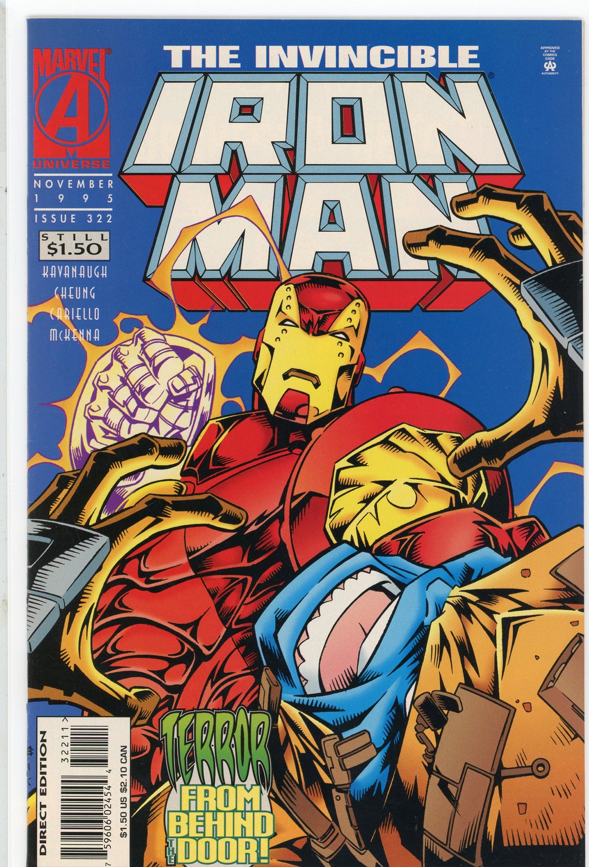 THE INVINCIBLE IRON MAN #322 NM 1995 STUNNING BATTLE COVER VIBRANT