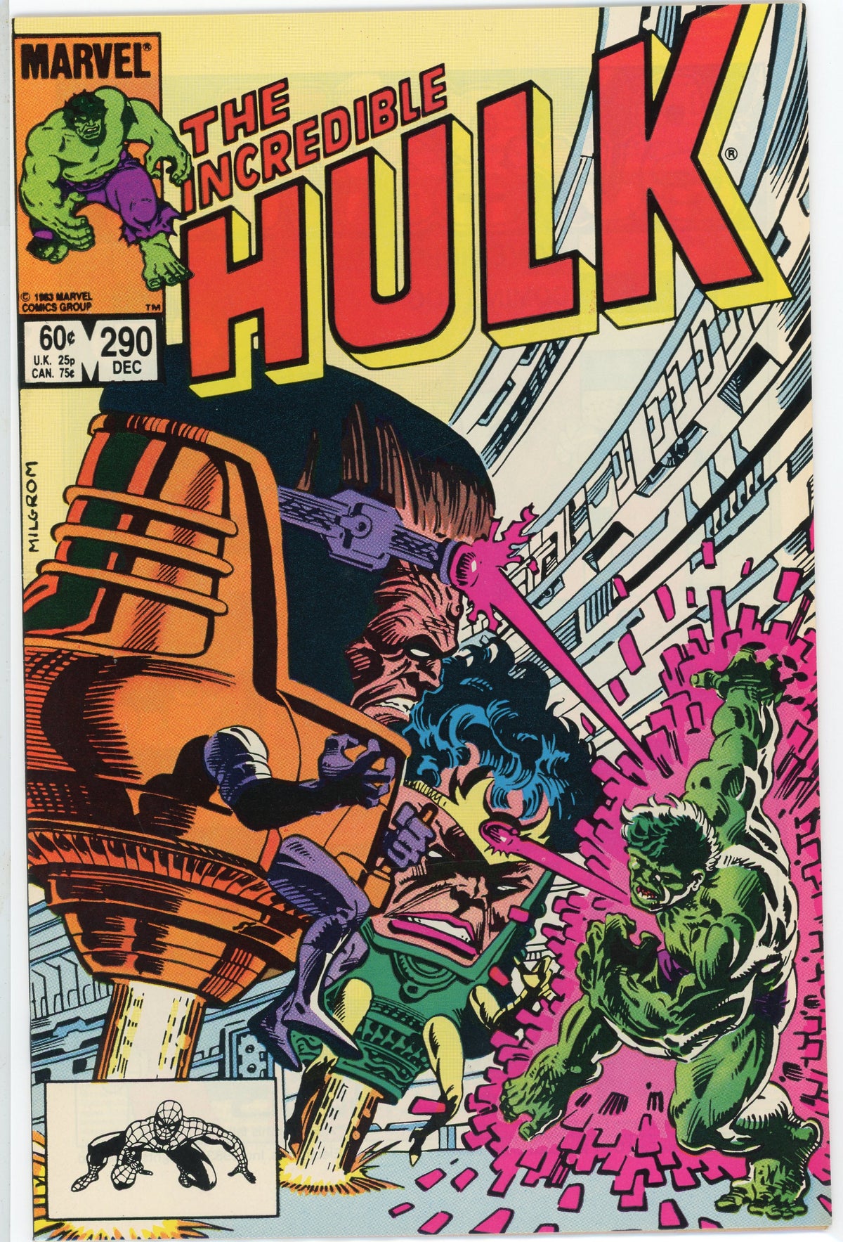 THE INCREDIBLE HULK #290 NM CLASSIC MILGROM COVER KILLER GLOSS