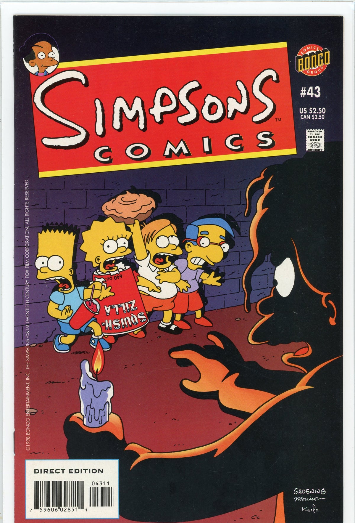 SIMPSONS COMICS #43 NM TERRIFYING COVER LUSTROUS SHEEN