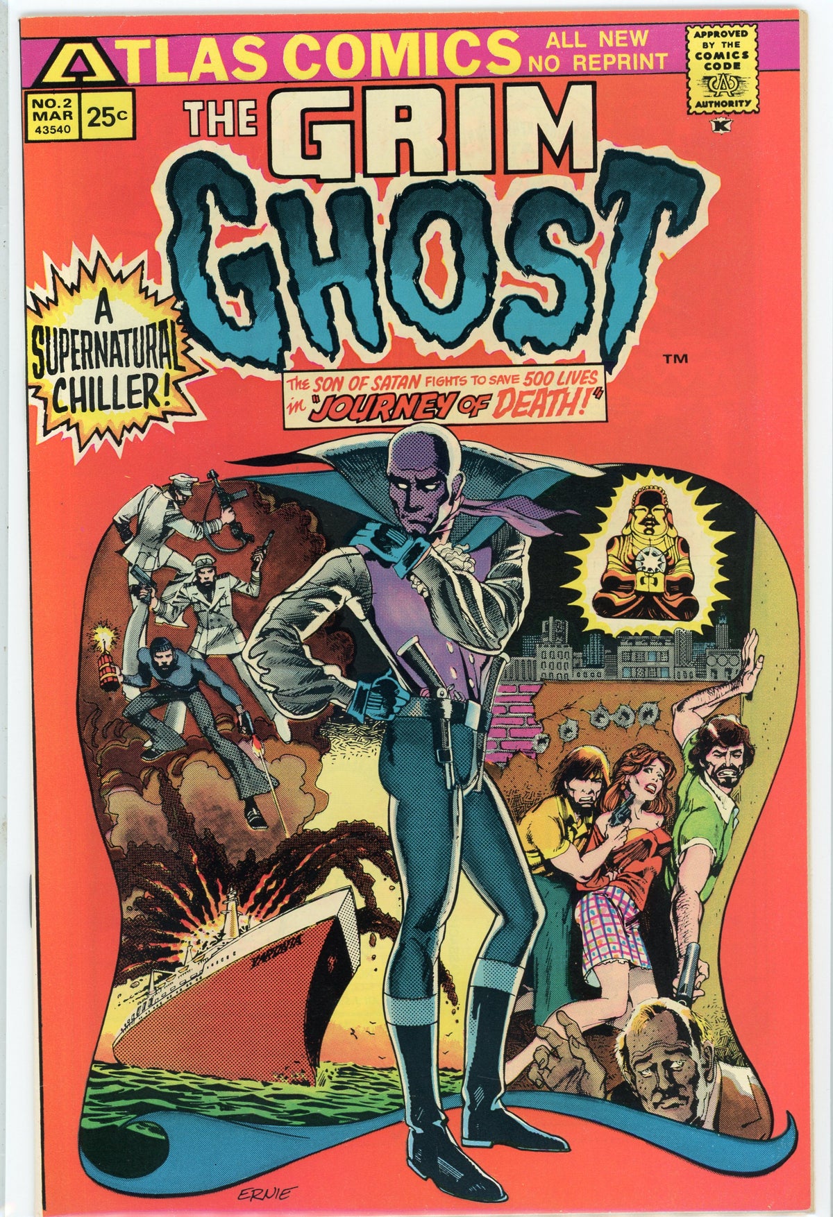 THE GRIM GHOST #2 NM MEMORABLE COVER VIBRANT HUES