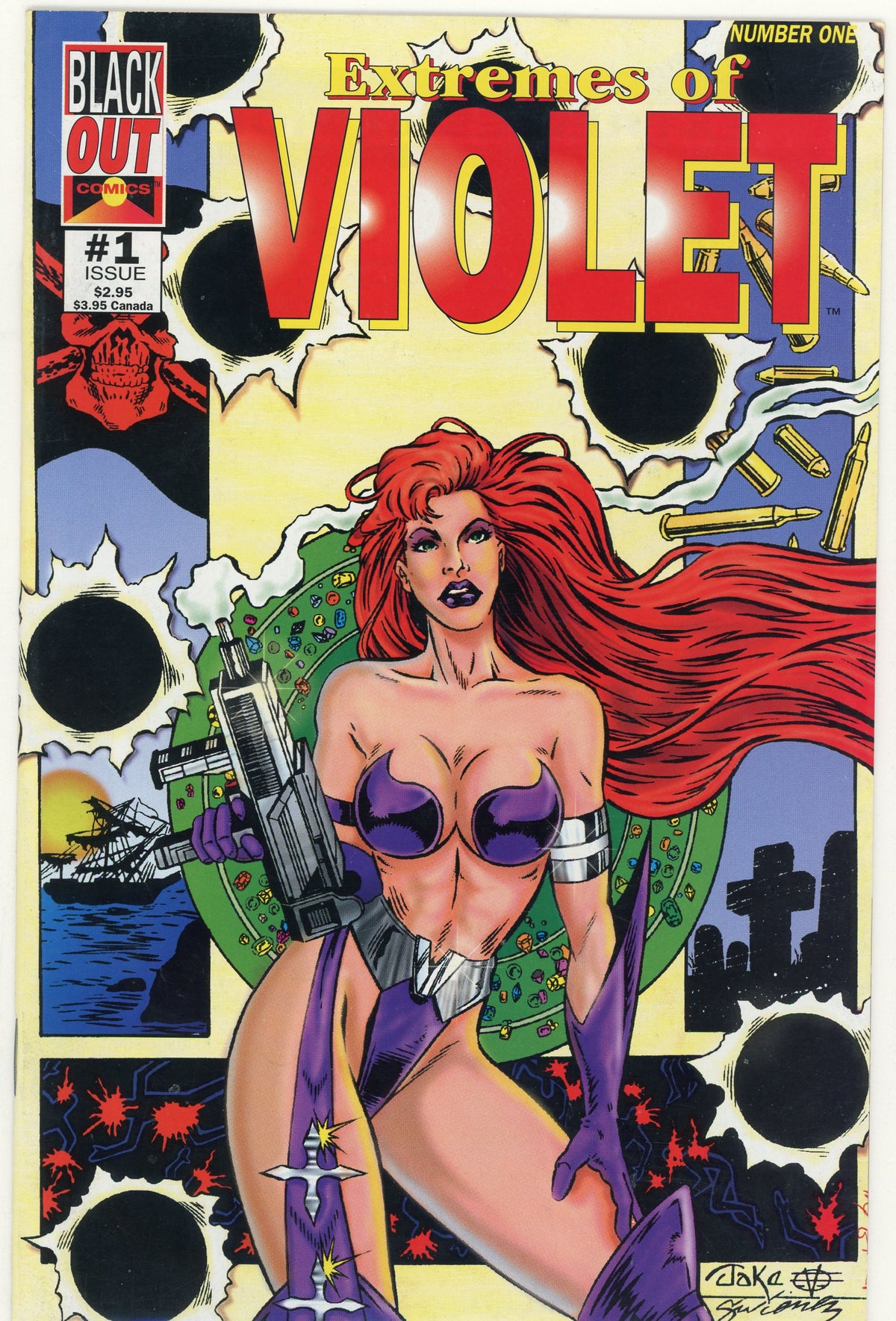 VIOLET #1 NM SEXY COVER VIBRANT COLOR PALETTE