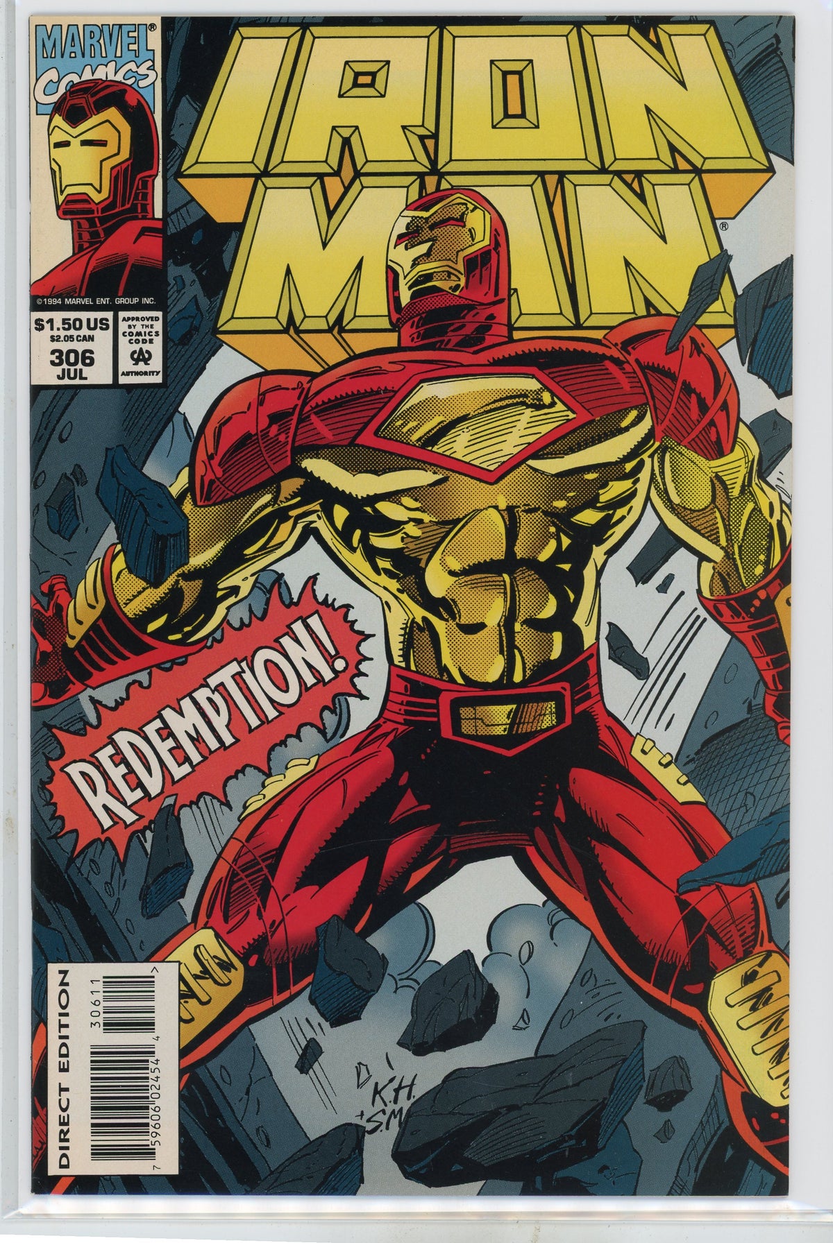 IRON MAN #306 1994 NM DYNAMITE COVER WONDROUS COLORS