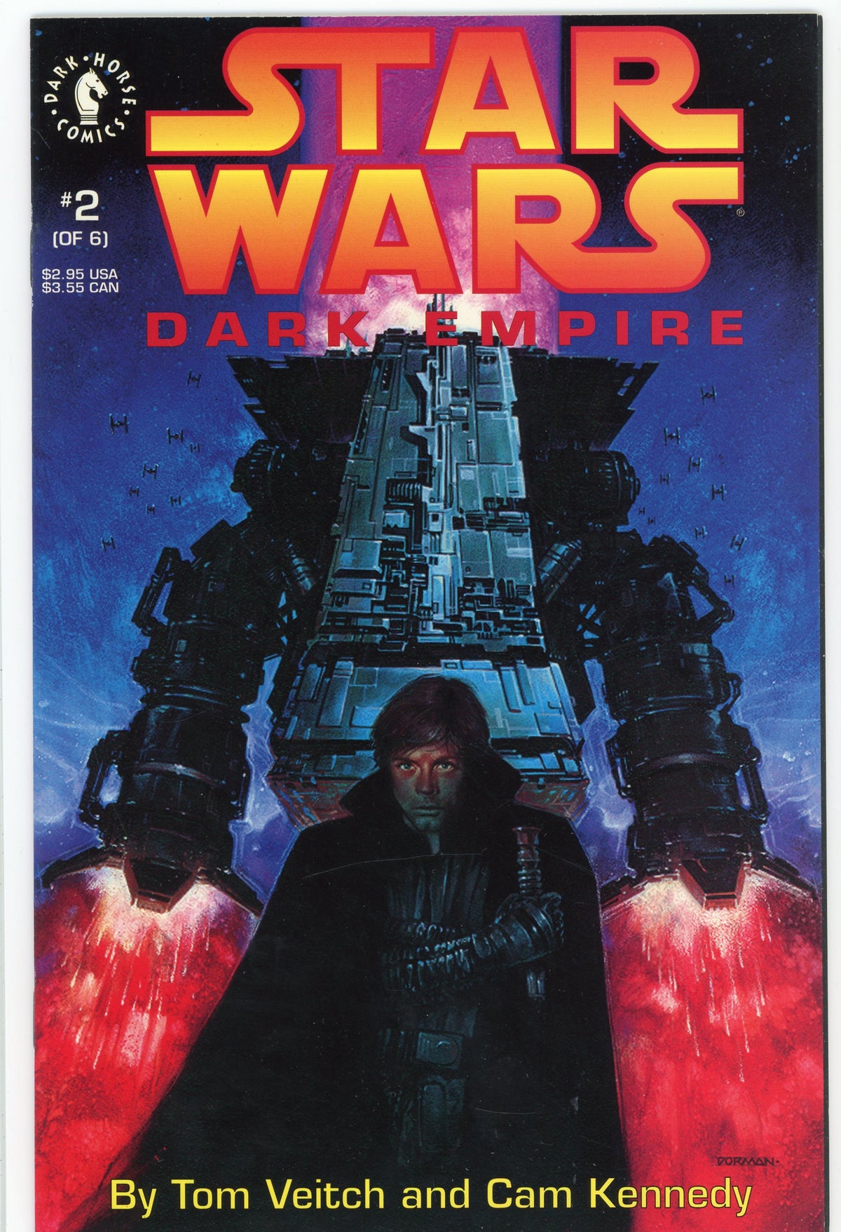 STAR WARS DARK EMPIRE #2 OF 6 NM VEITCH WORK DARK HORSE COMICS STUNNING COVER