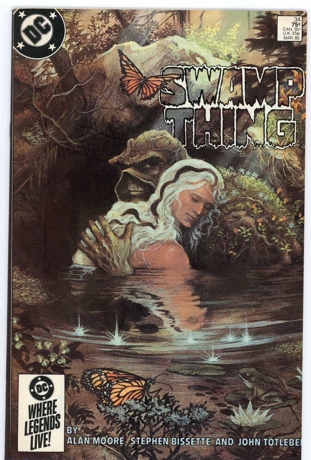 SWAMP THING #34 NM MOORE TOTLEBEN BISSETTE HALUCINOGENIC COVER KEY ISSUE