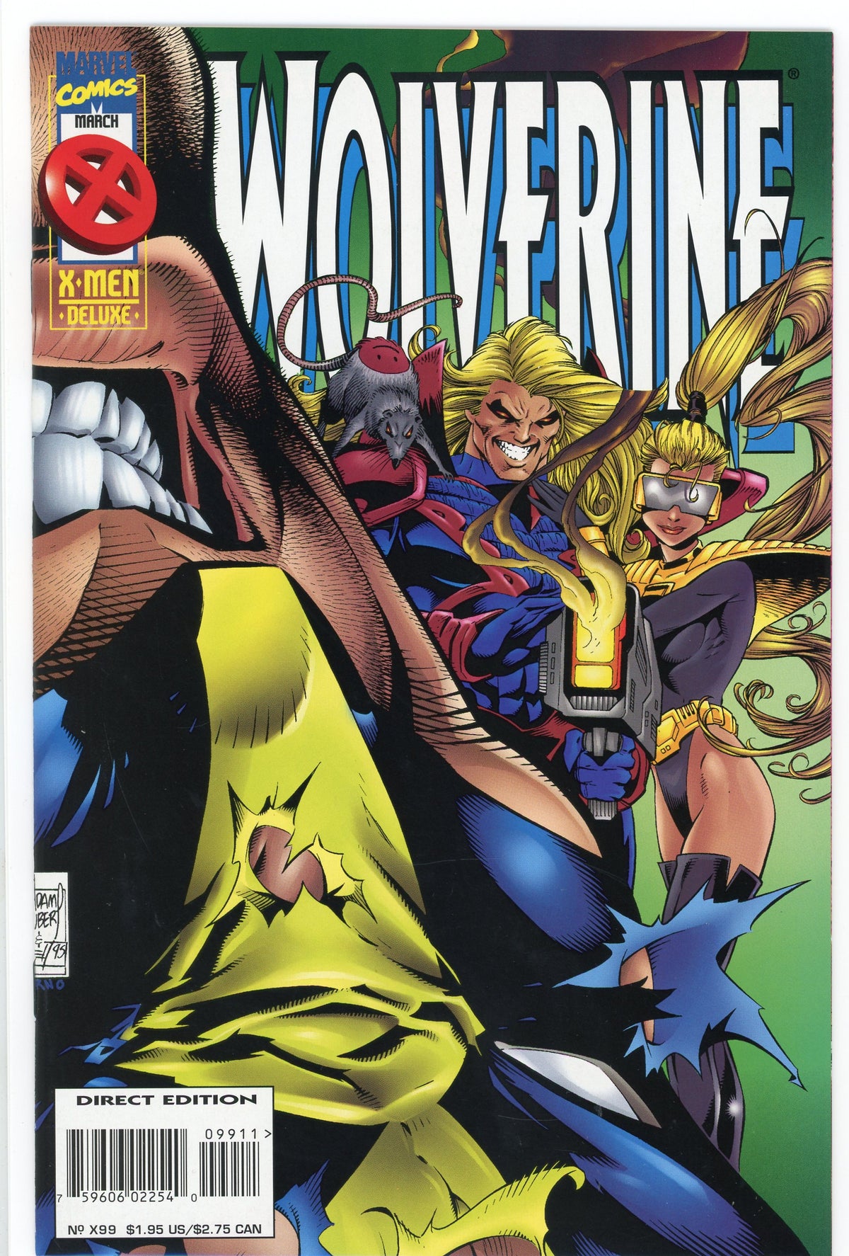 WOLVERINE #99 NM ADAM KUBERT COVER 1995 VIVID COLORS FANTASTIC COVER